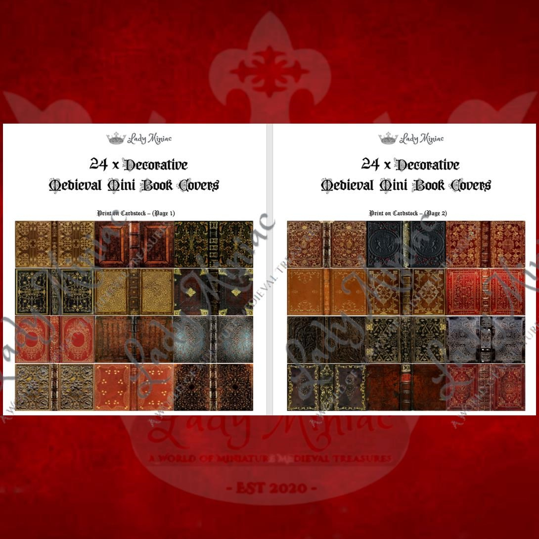 Decorative Antique Book Covers - Lady Miniac