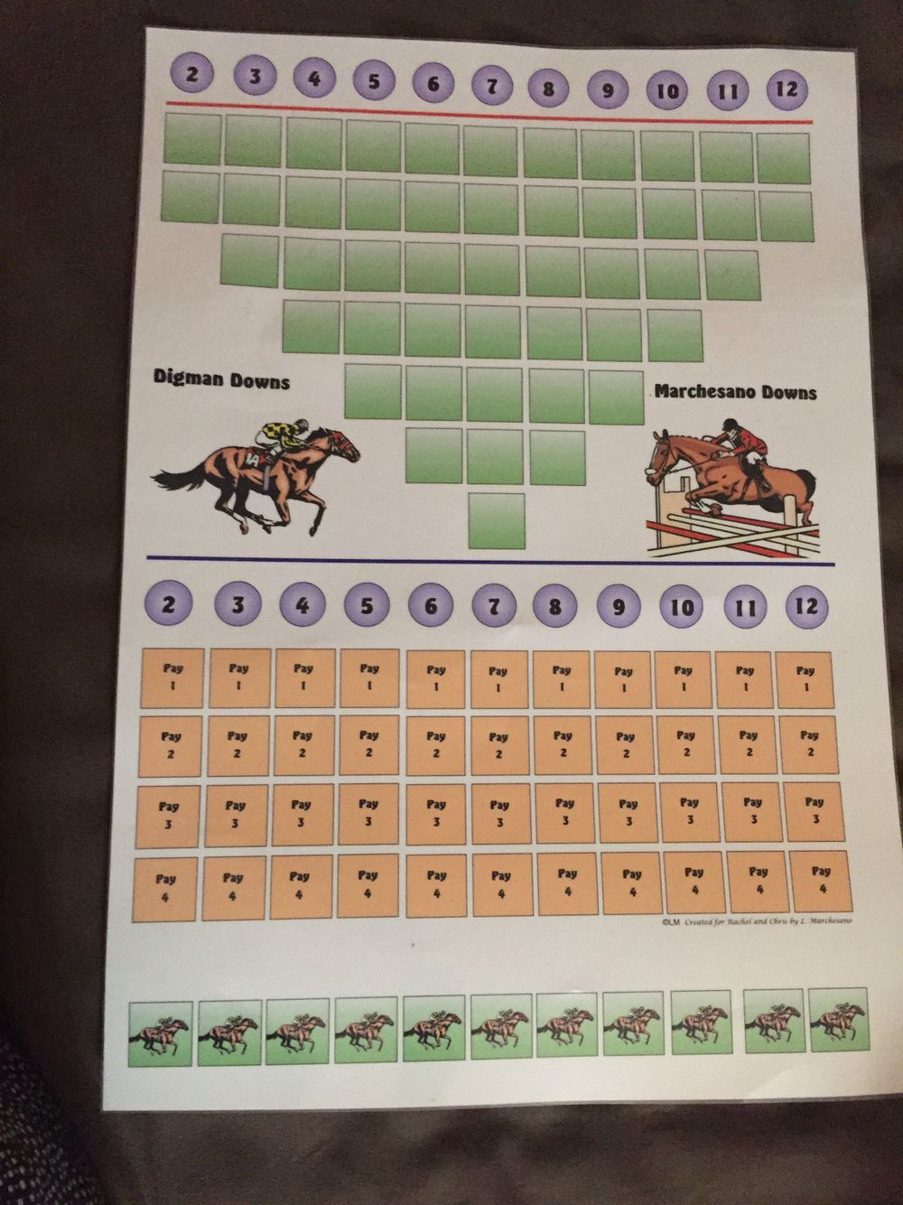 Dice Poker Board Game Wooden Printable Horse Race Dice Game