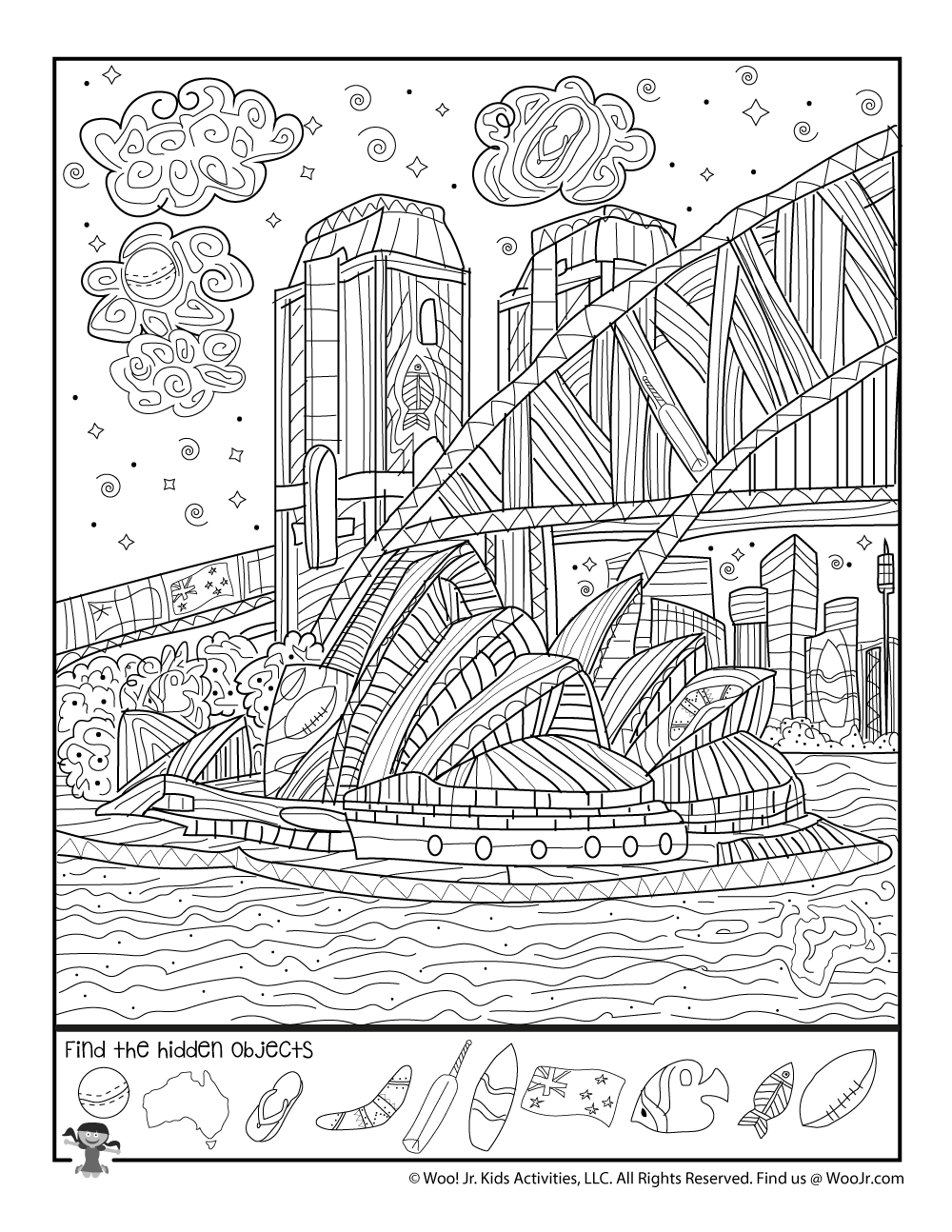 Difficult Hidden Picture Puzzles for Kids - World Travel  Woo! Jr