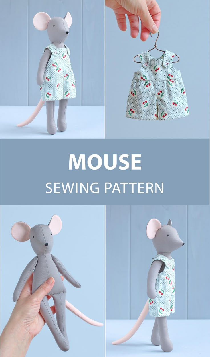 Digital】PDF Large Mouse Doll Sewing Pattern - Shop Digital】PDF Large Mouse Doll Sewing Pattern - Shop