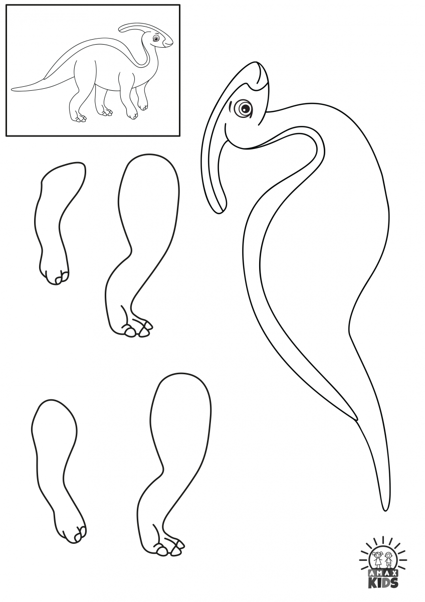 Dinosaur Cut and Paste Activity for Kids  Amax Kids