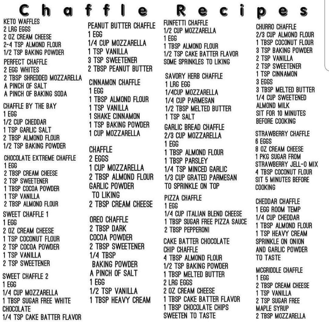Discover  Keto - Chaffle Recipe Cheat Sheet and keto ideas  keto