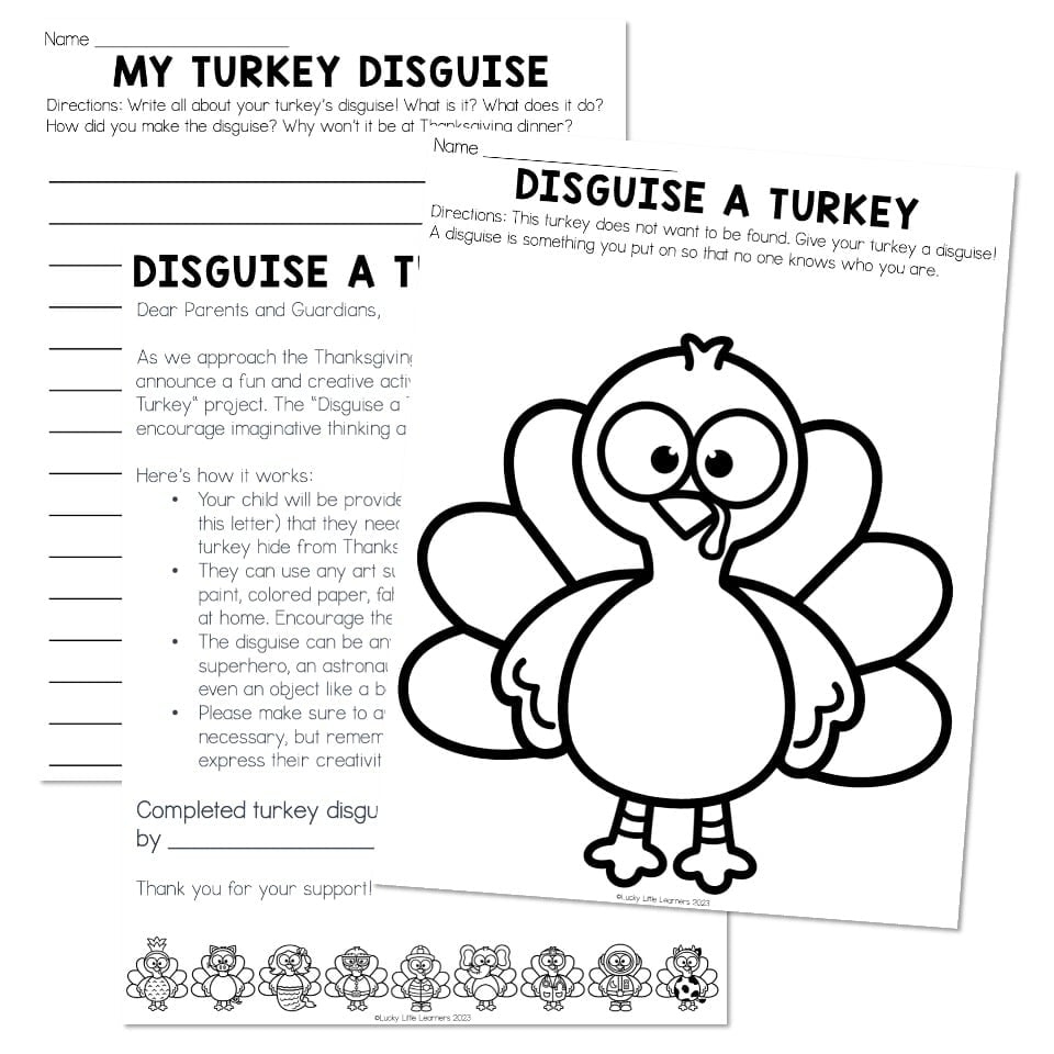 Disguise a Turkey - Lucky Little Learners