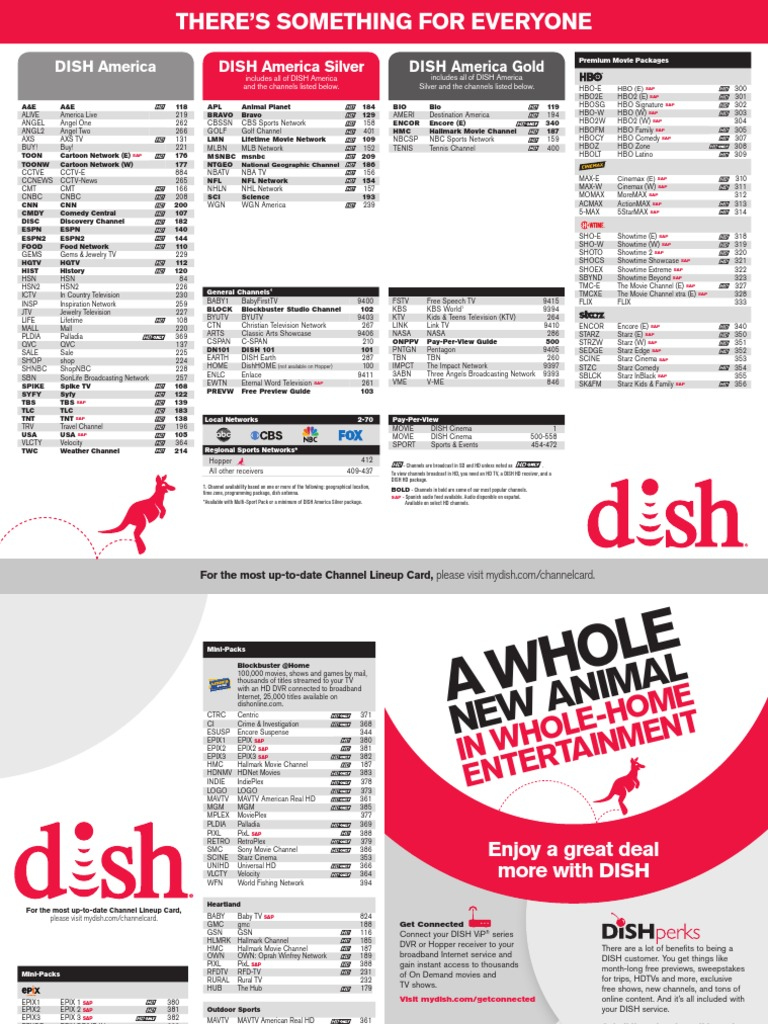 Dish America Channel Guide  PDF  Hbos  English Language Television