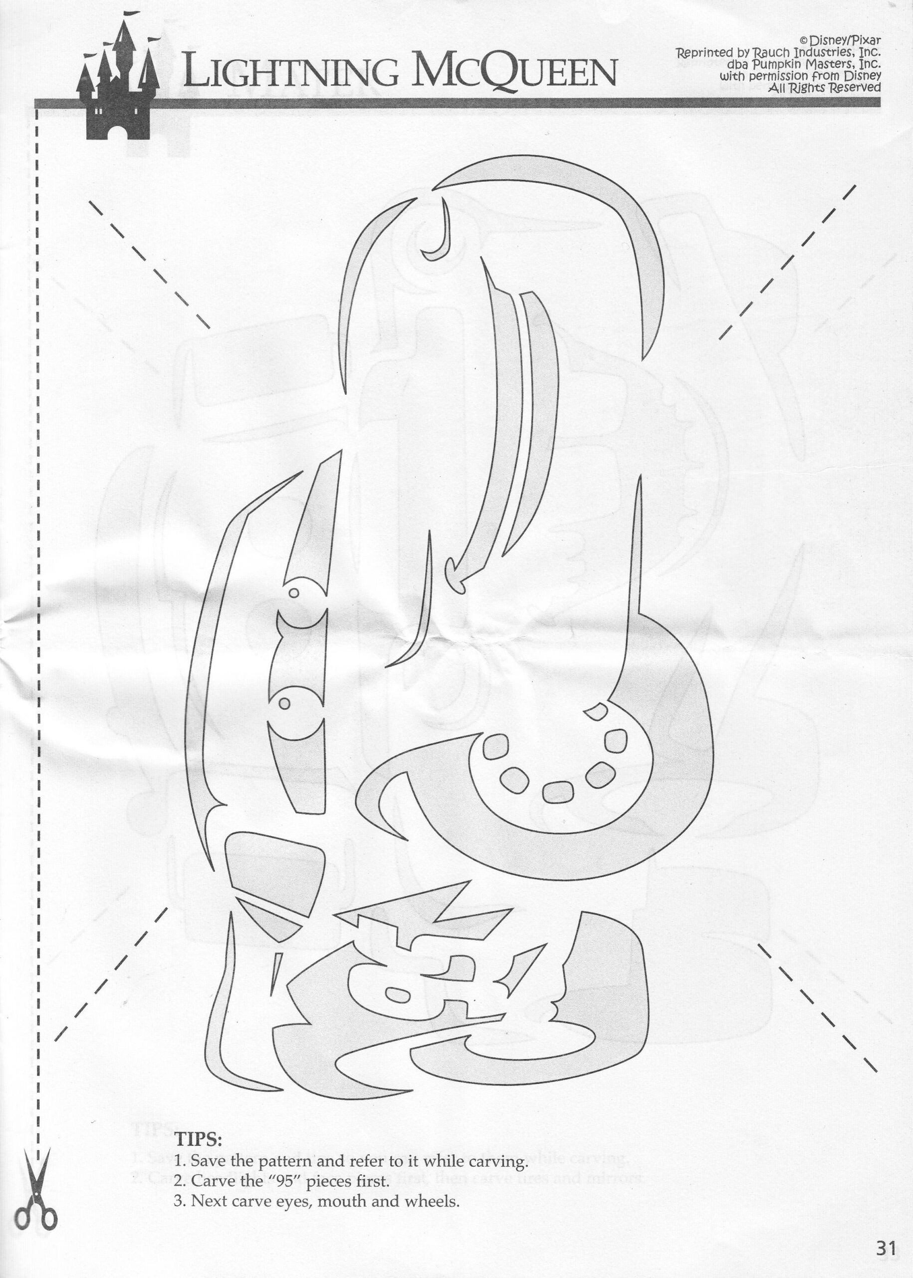 Disney: Cars: Lightning McQueen (Free Pumpkin Stencil - Pumpkin Disney: Cars: Lightning McQueen (Free Pumpkin Stencil - Pumpkin
