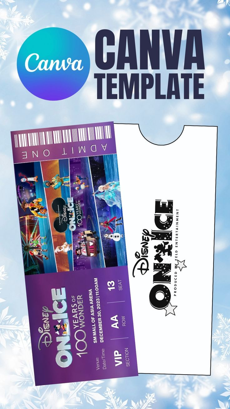 Disney on Ice Ticket Template Printables