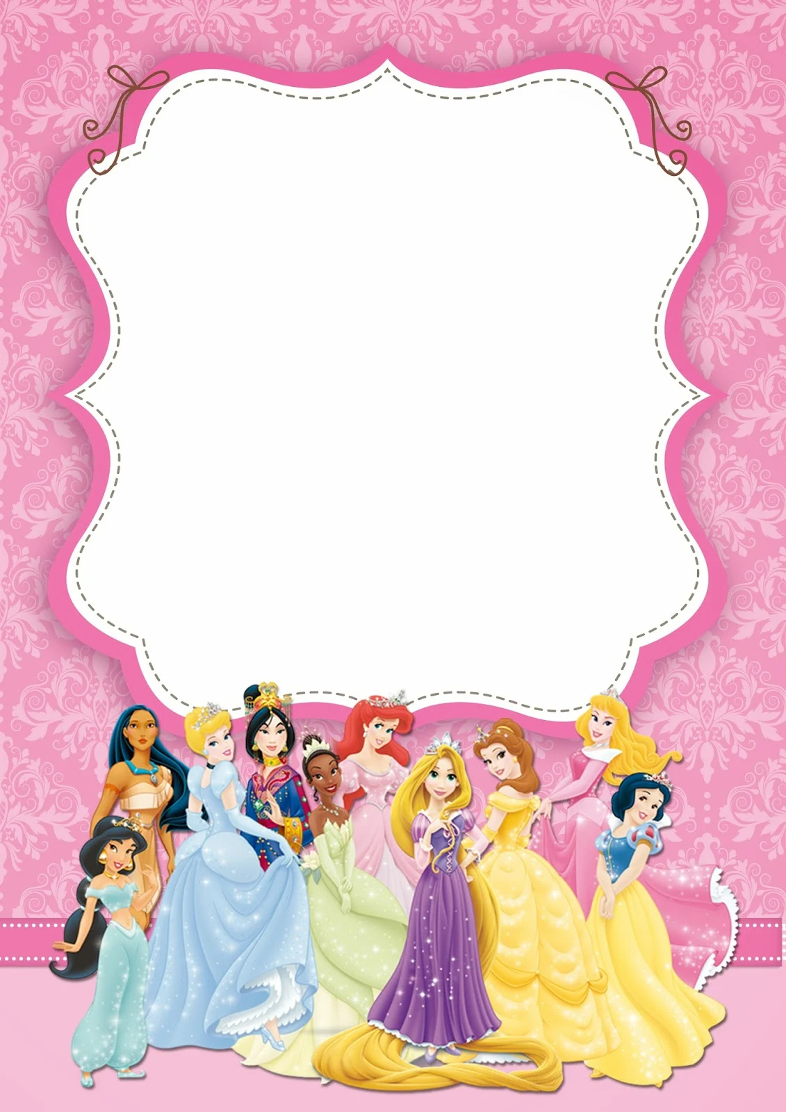 Disney Princess Party: Free Printable Party Invitations