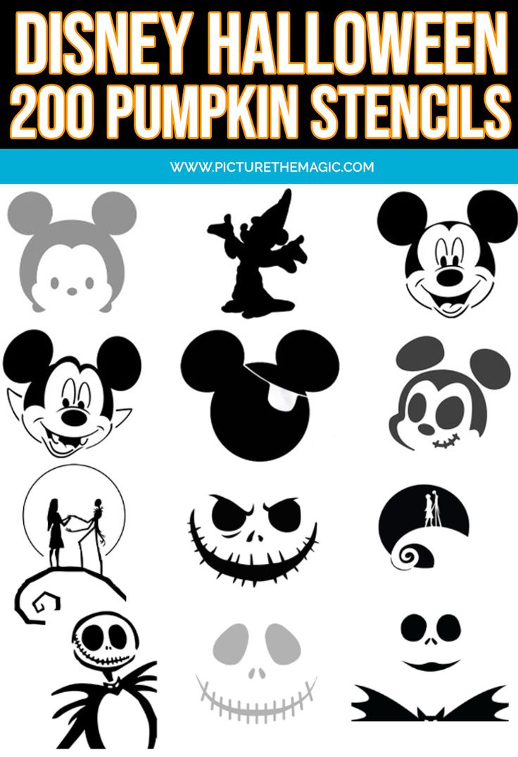 + Disney Pumpkin Stencils