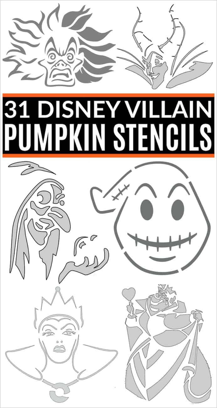 Disney villain pumpkin stencils