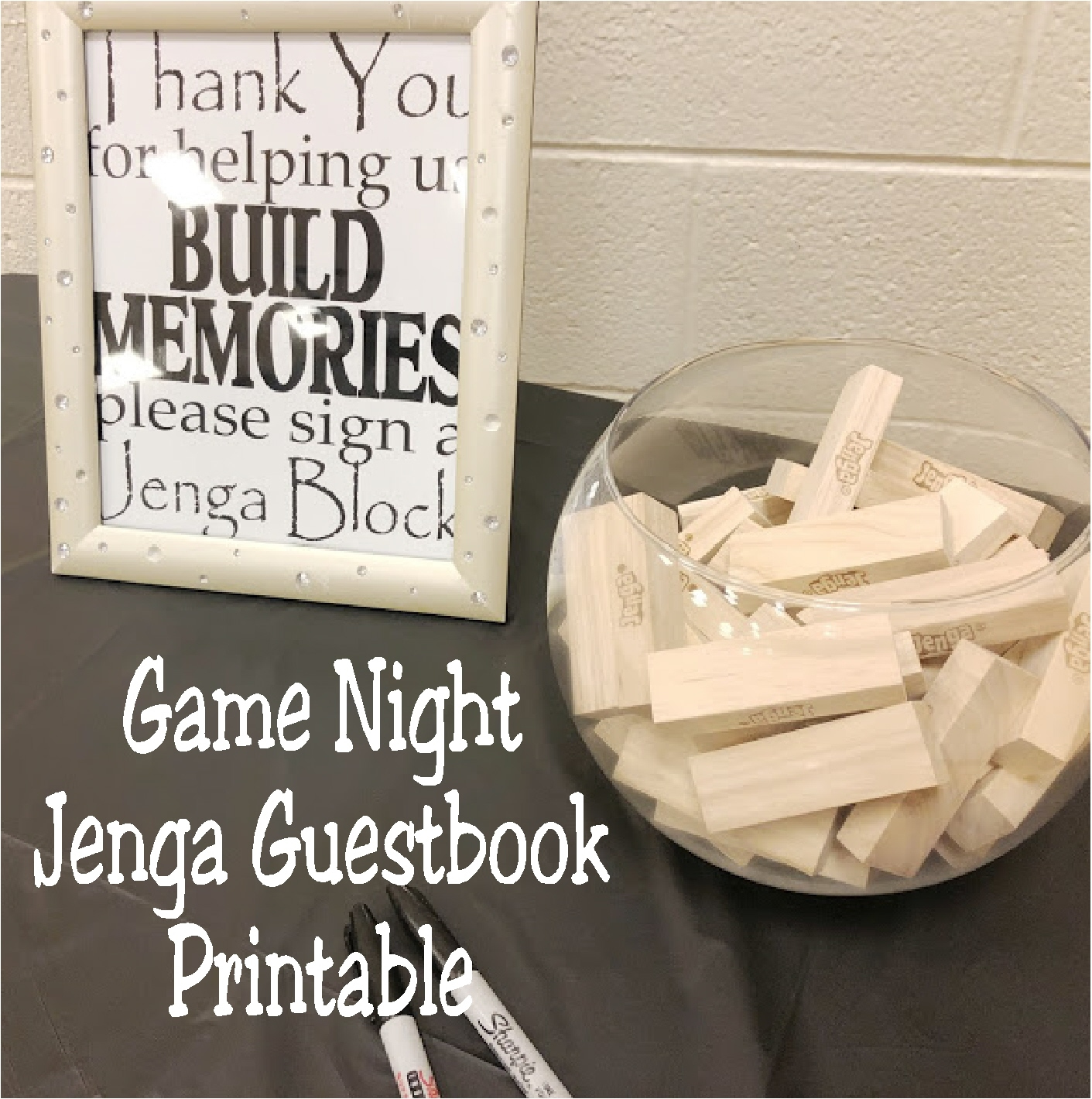 DIY Party Mom: Game Night Jenga Guest Book Printable
