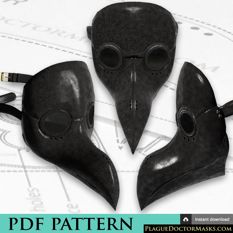 DIY Plague Doctor Mask Pattern Template with Instructions DIY Plague Doctor Mask Pattern Template with Instructions