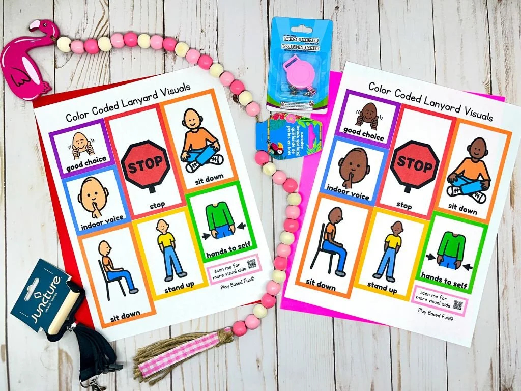 DIY Teacher Lanyard with Beads & Lanyard Visuals (Free) + Tabbed