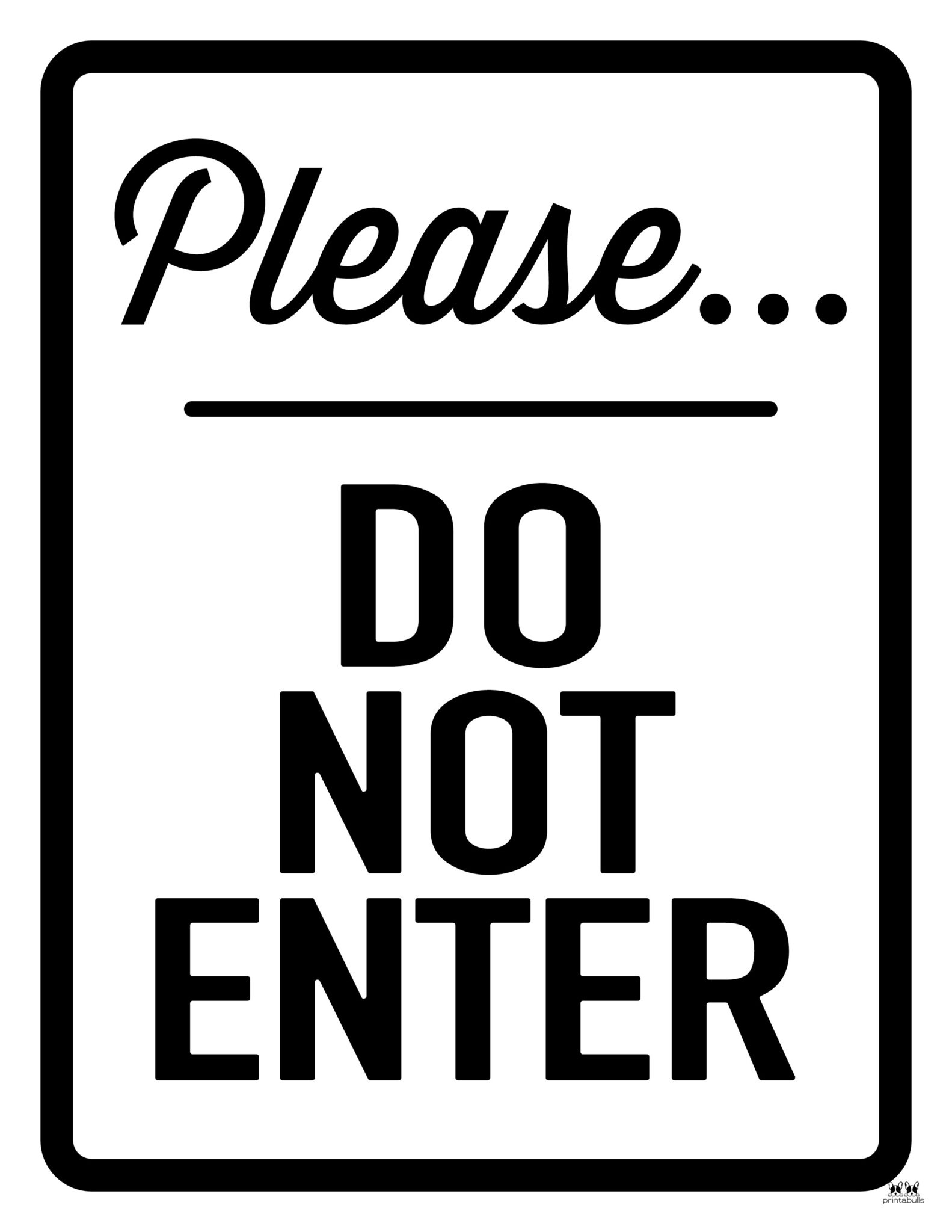 Do Not Enter Signs -  Free Printable Signs