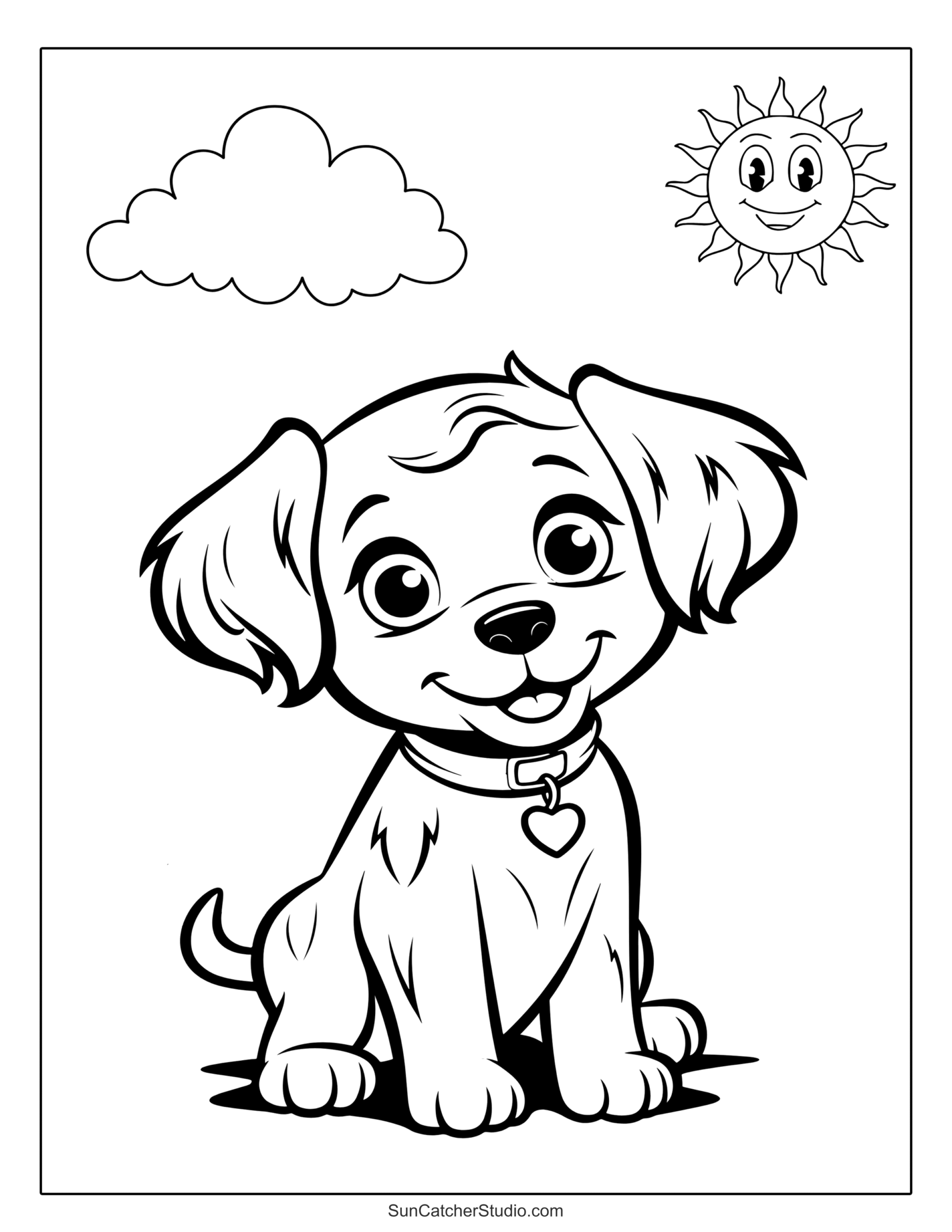 Dog and Puppy Coloring Pages and Coloring Sheets – Free Printables