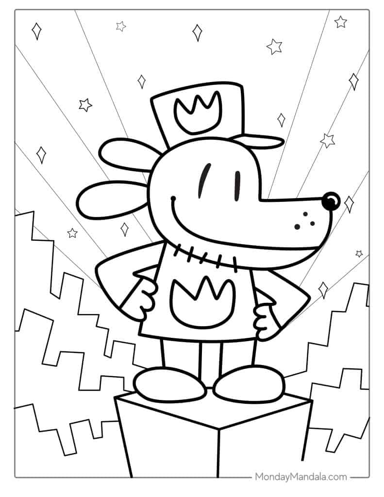 Dog Man Coloring Pages (Free PDF Printables)