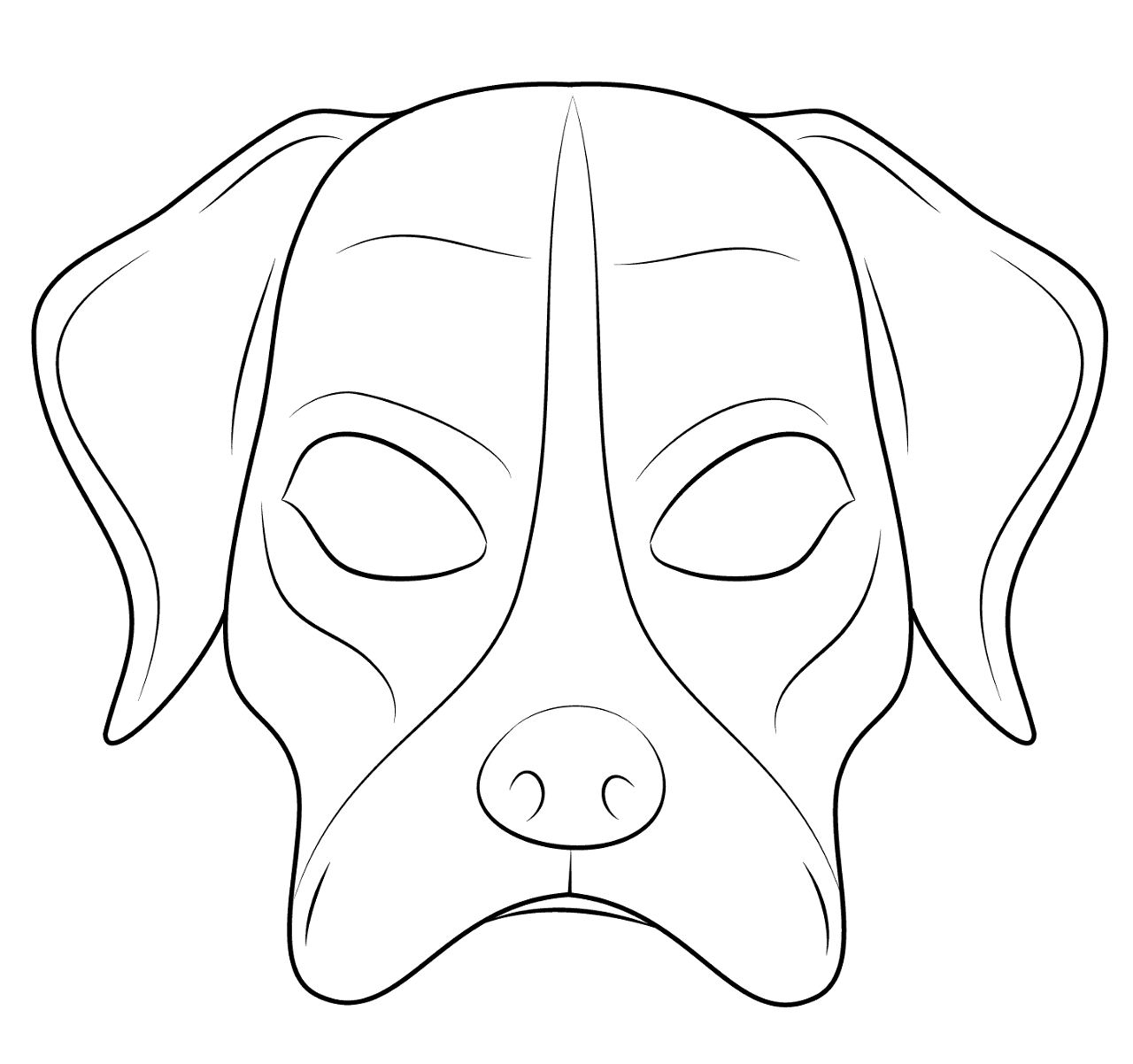 Dog Mask Coloring Page Free Printable Dog Mask Coloring Page Free Printable
