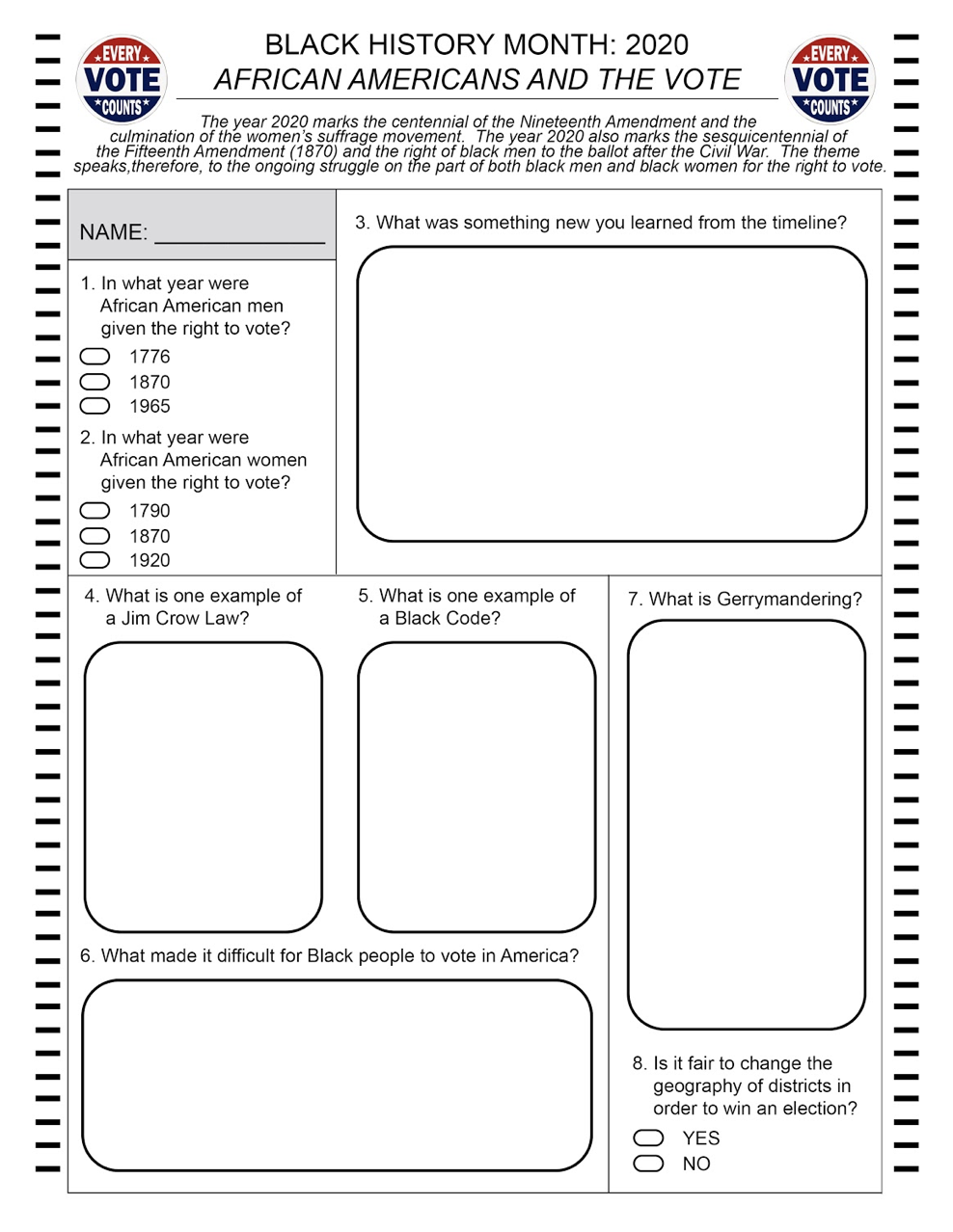 Done-For-You Black History Month Printable Activities