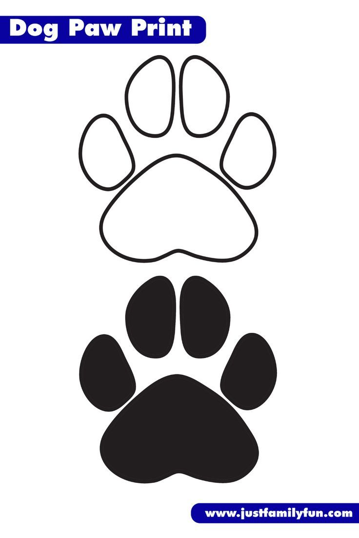 Double Paw Print Charm Printable Dog Paw Print Template Hand
