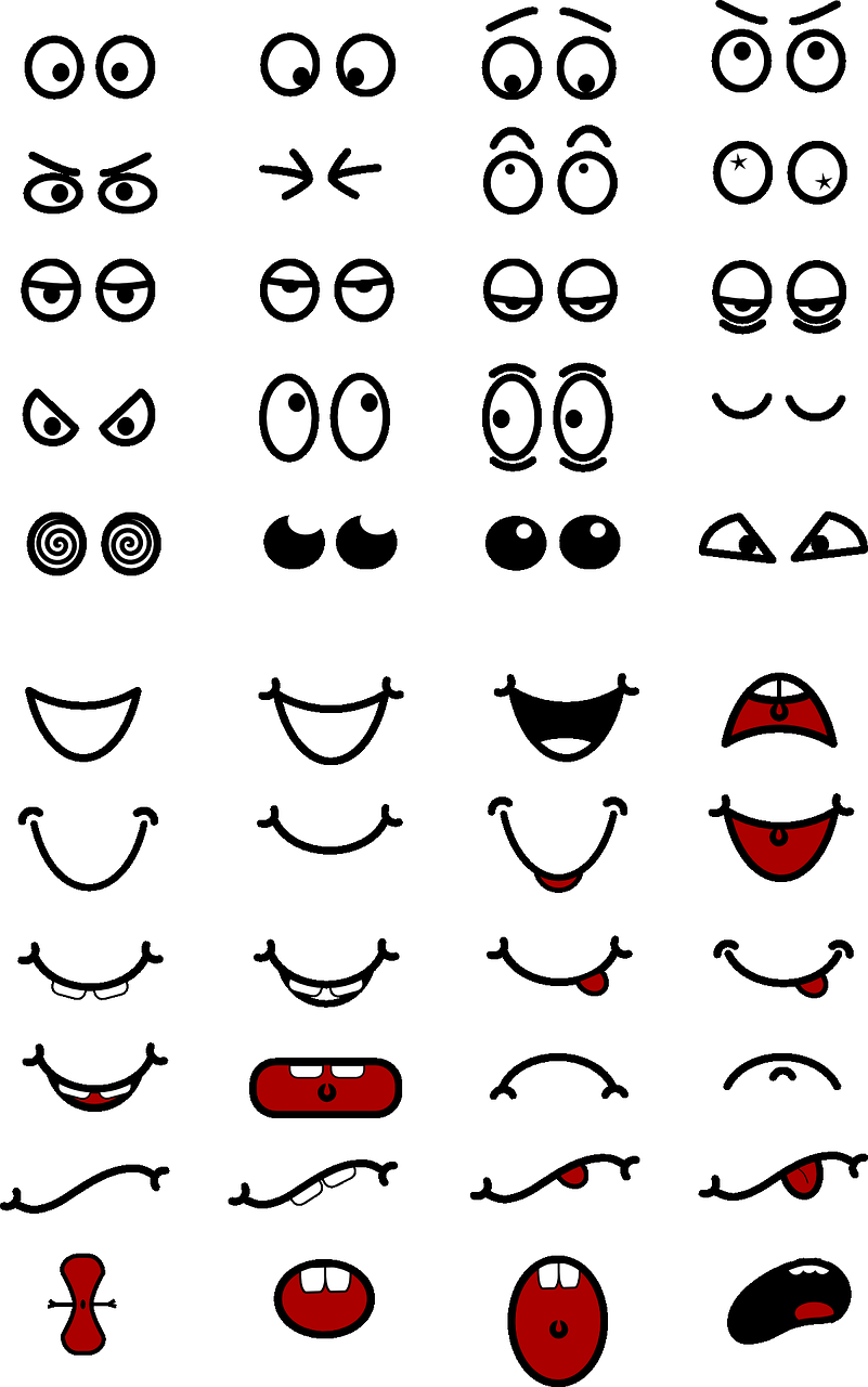 Download free photo of Eyes,fun,mouth,parts,rolling eyes - from