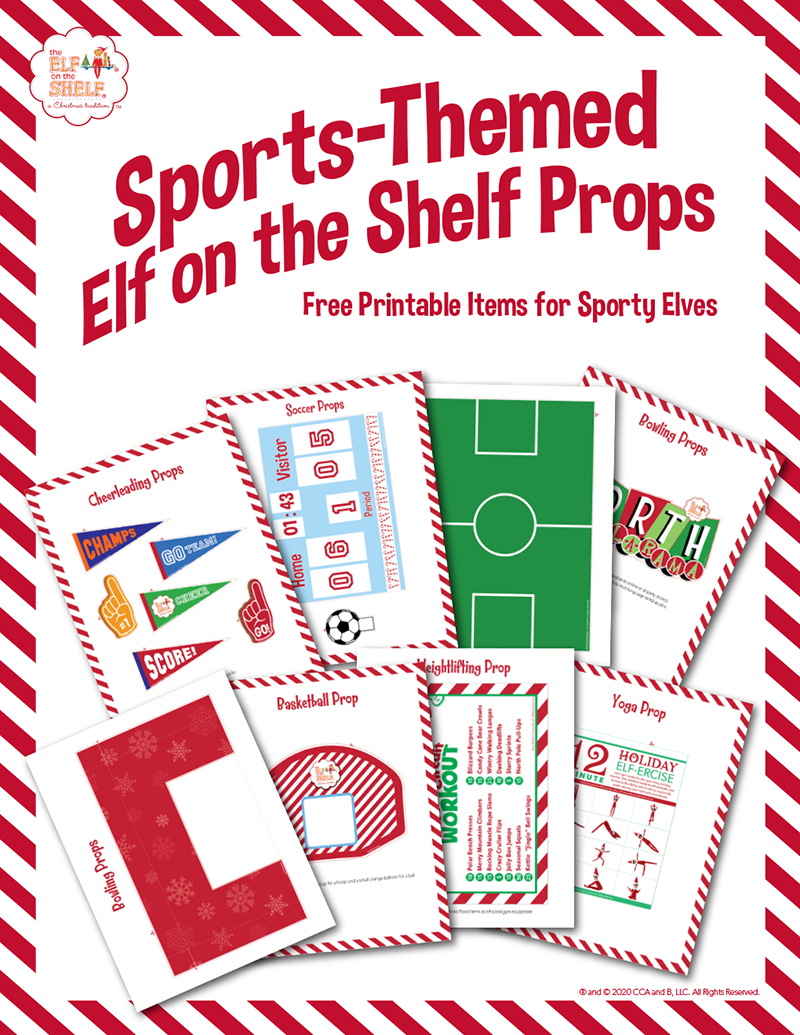 Download Free Printable Sports-Themed Elf Props  The Elf on the Shelf