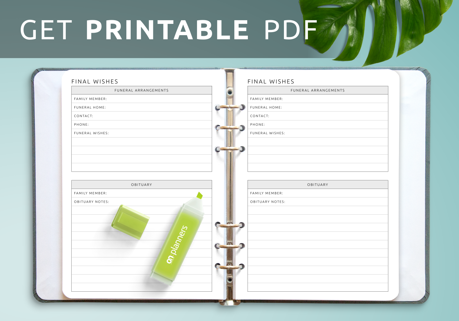 Download Printable Final Wishes Template PDF