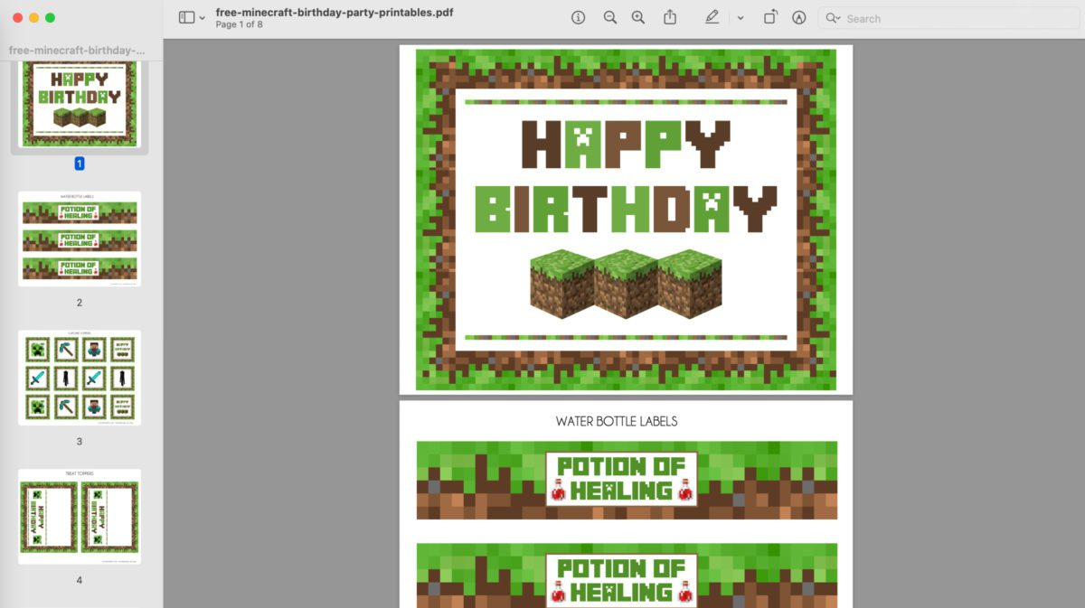 Download These Awesome FREE Minecraft Party Printables! Catch My Download These Awesome FREE Minecraft Party Printables! Catch My