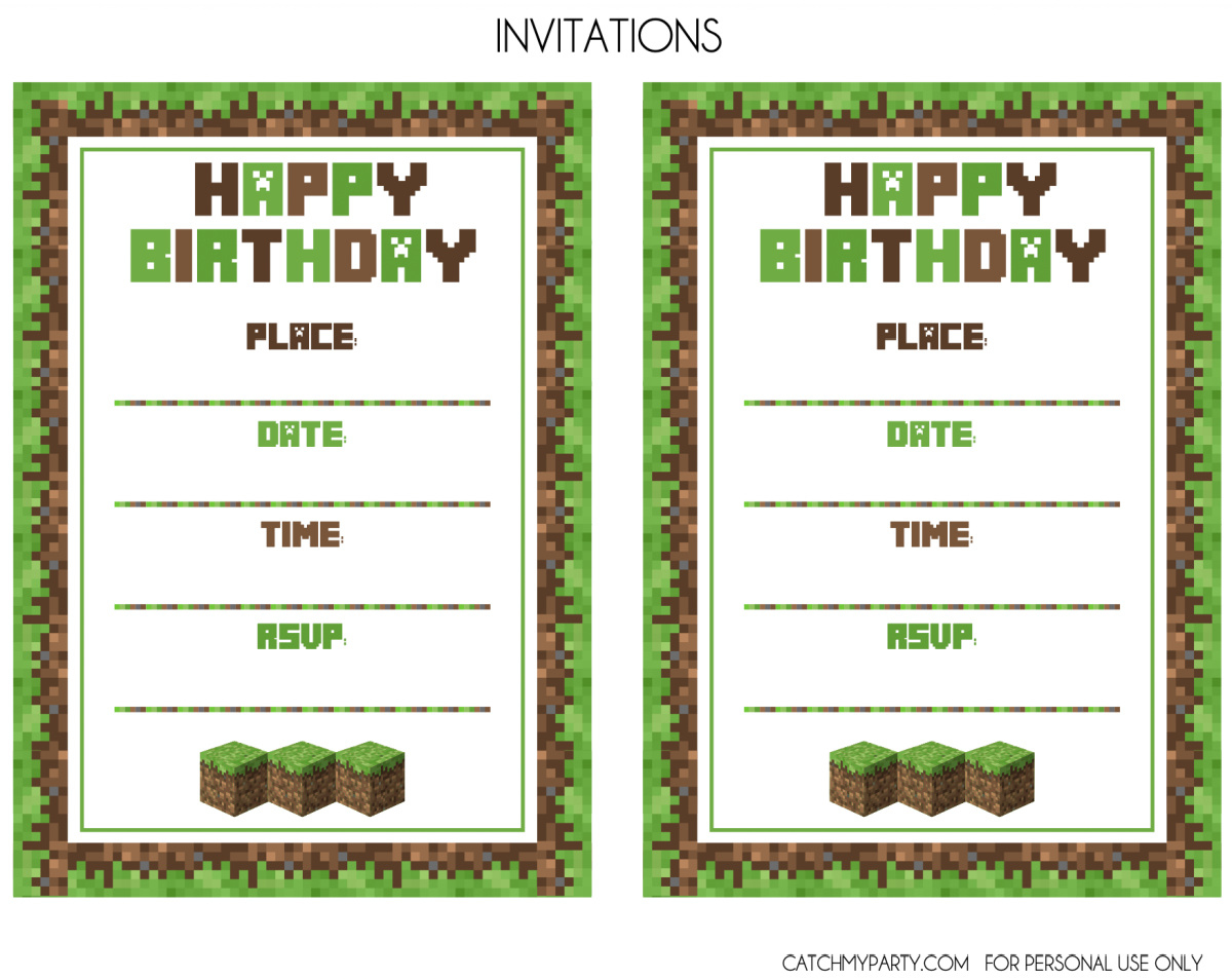 Download These Awesome FREE Minecraft Party Printables! Catch My Download These Awesome FREE Minecraft Party Printables! Catch My