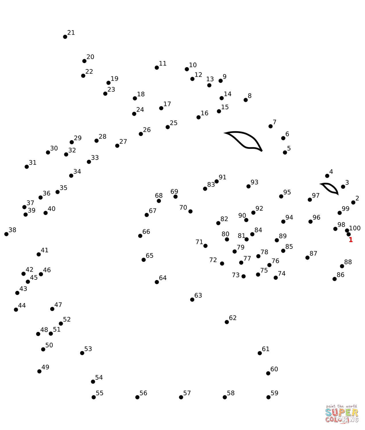 Dragon Head dot to dot Coloring Page  Free Printable