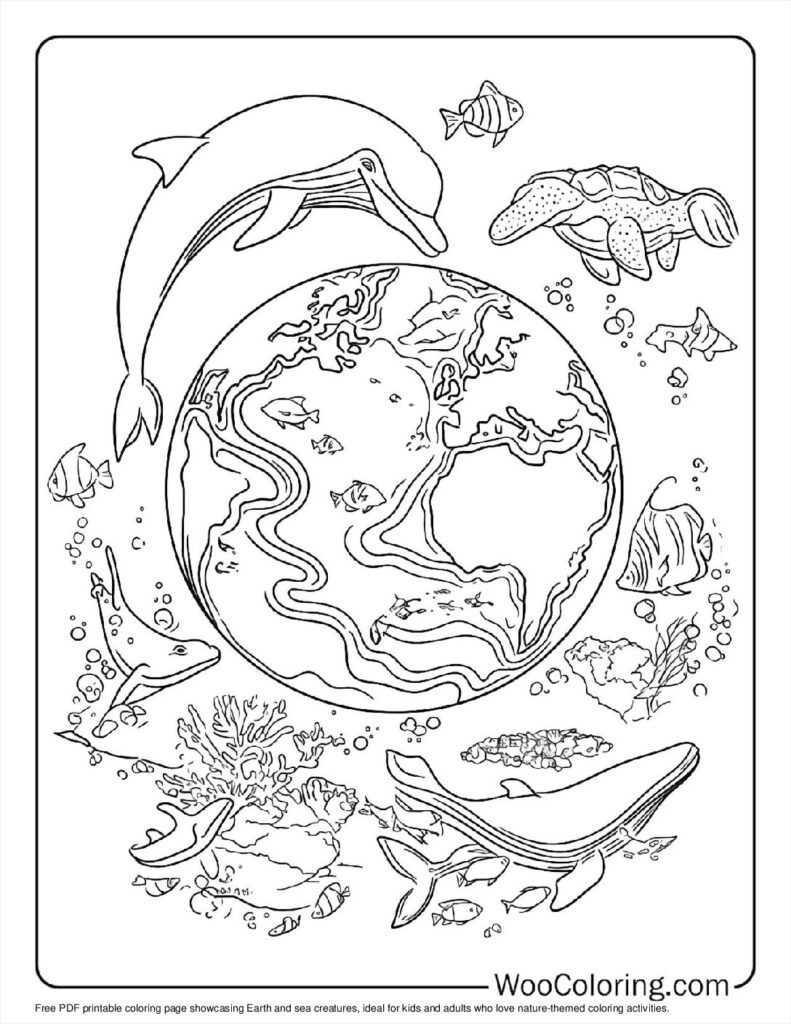 + Earth coloring pages (Free PDF To Print)  Woo Coloring