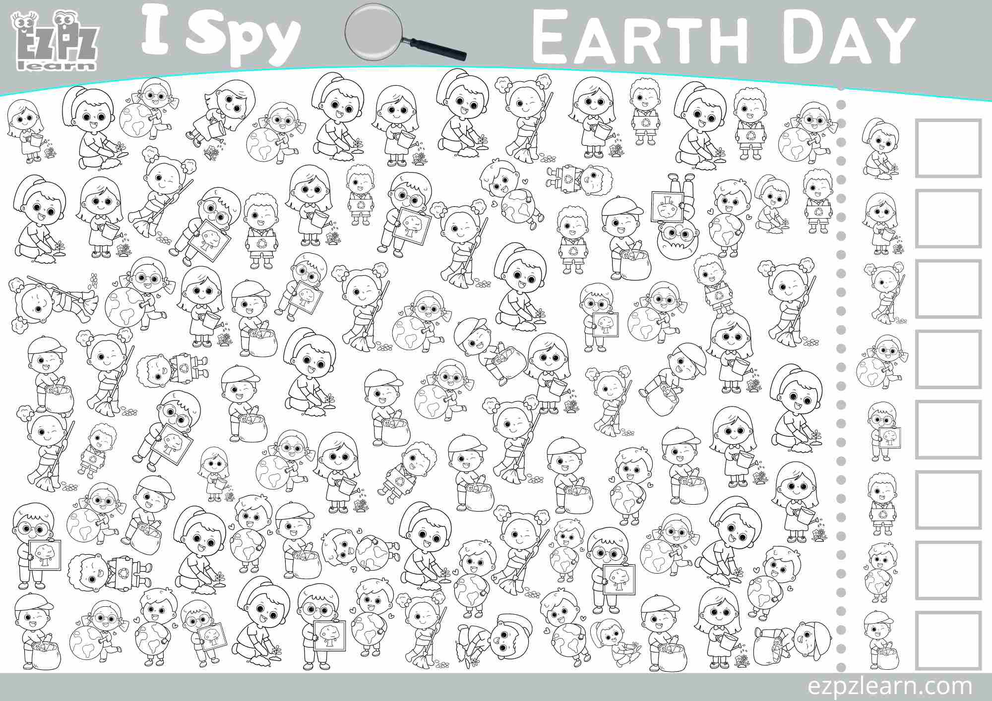Earth Day I Spy Look and Find the Images Free PDF Download