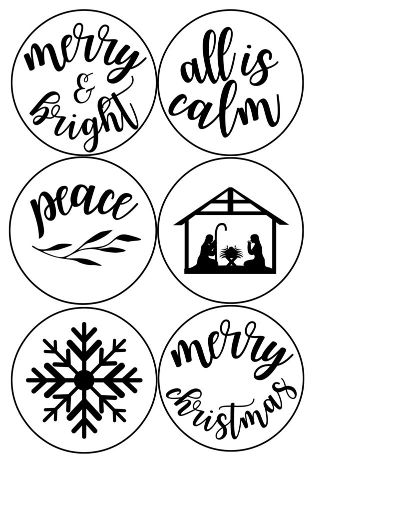 Easy DIY Rustic Wood Slice Christmas Ornament (with Free