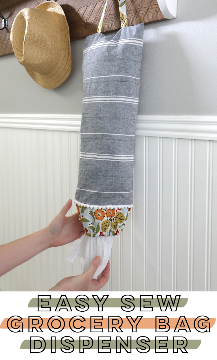 Easy Sew Fabric Grocery Sack Holder