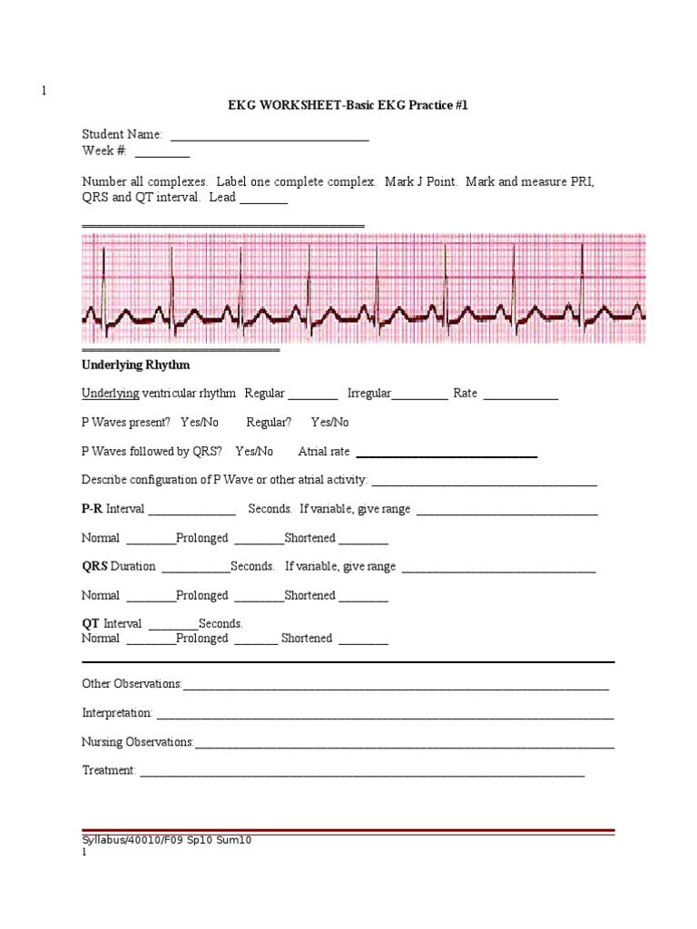 ECGpracticeworksheet PDF Electrocardiography Cardiac ECGpracticeworksheet PDF Electrocardiography Cardiac