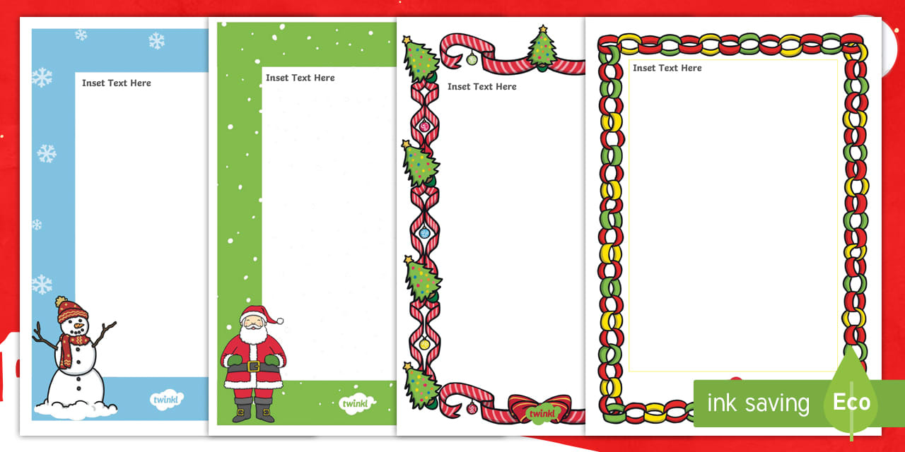 Editable A Christmas Card Insert Template Editable A Christmas Card Insert Template