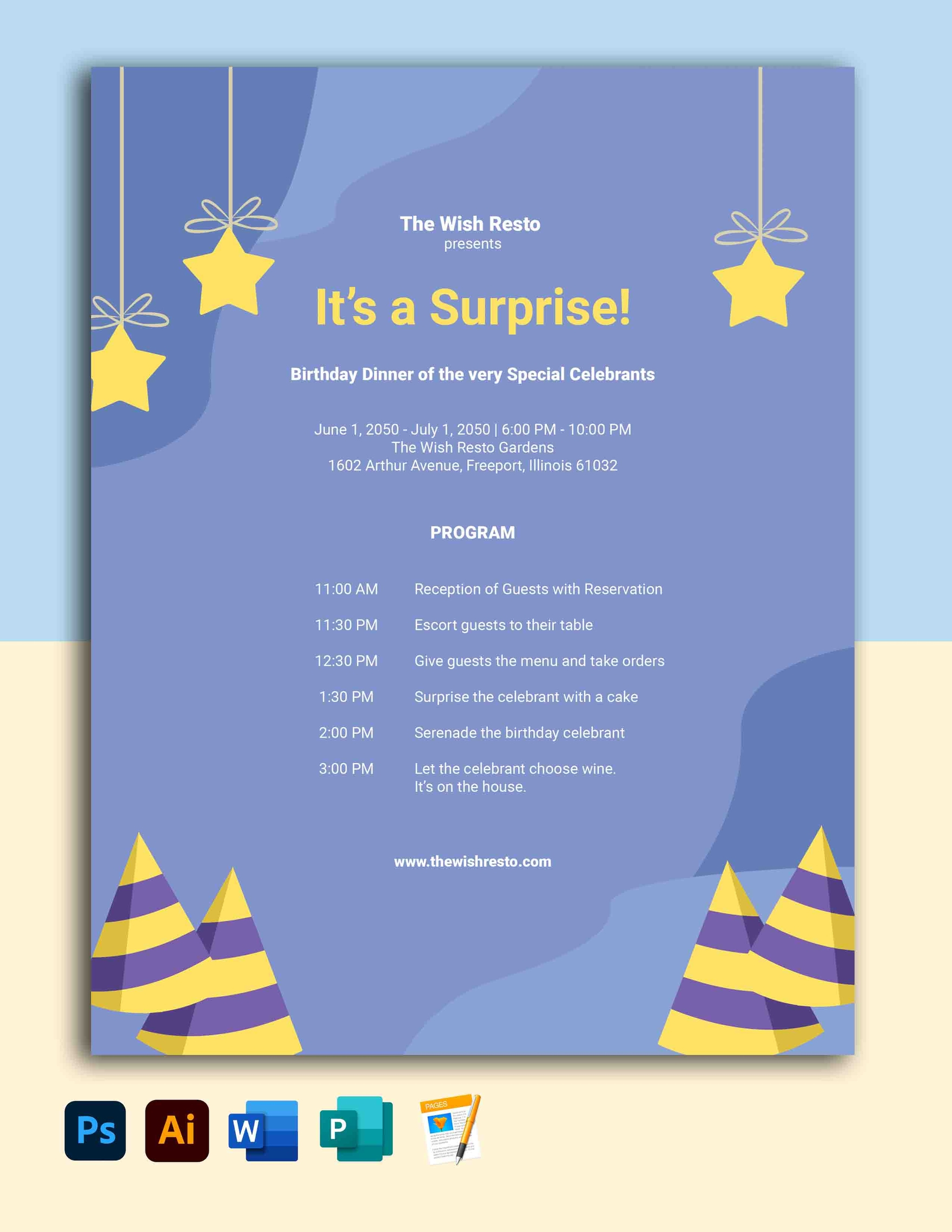 Editable Birthday Program Templates in Word to Download