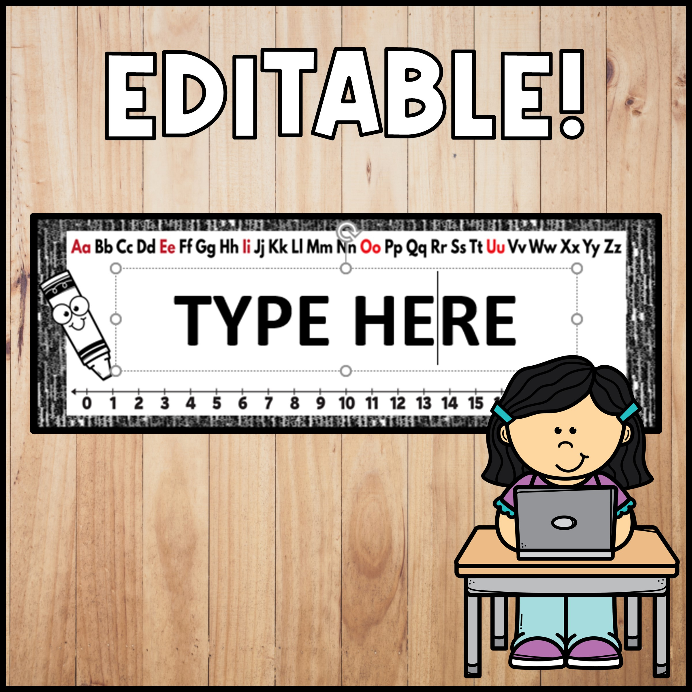 EDITABLE Desk Name Plates  FREE Crayon Theme  Teaching Resources