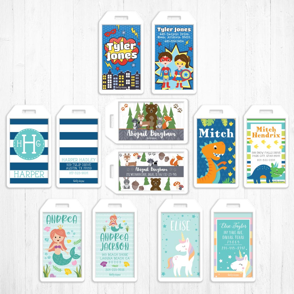 Editable DIY Luggage Tags For Adults & Kids