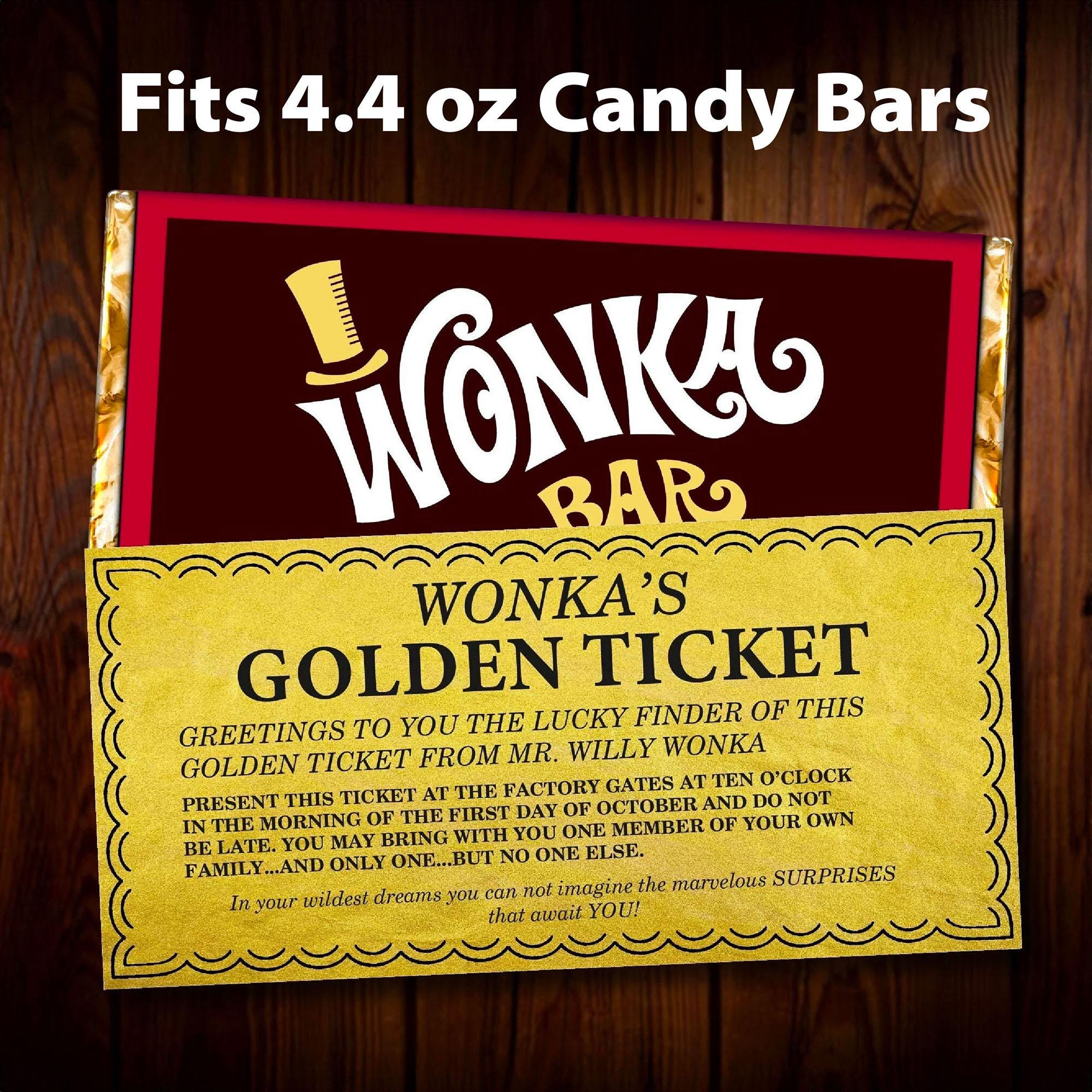 Editable Golden Ticket - Printable Template - Willy Wonka Party
