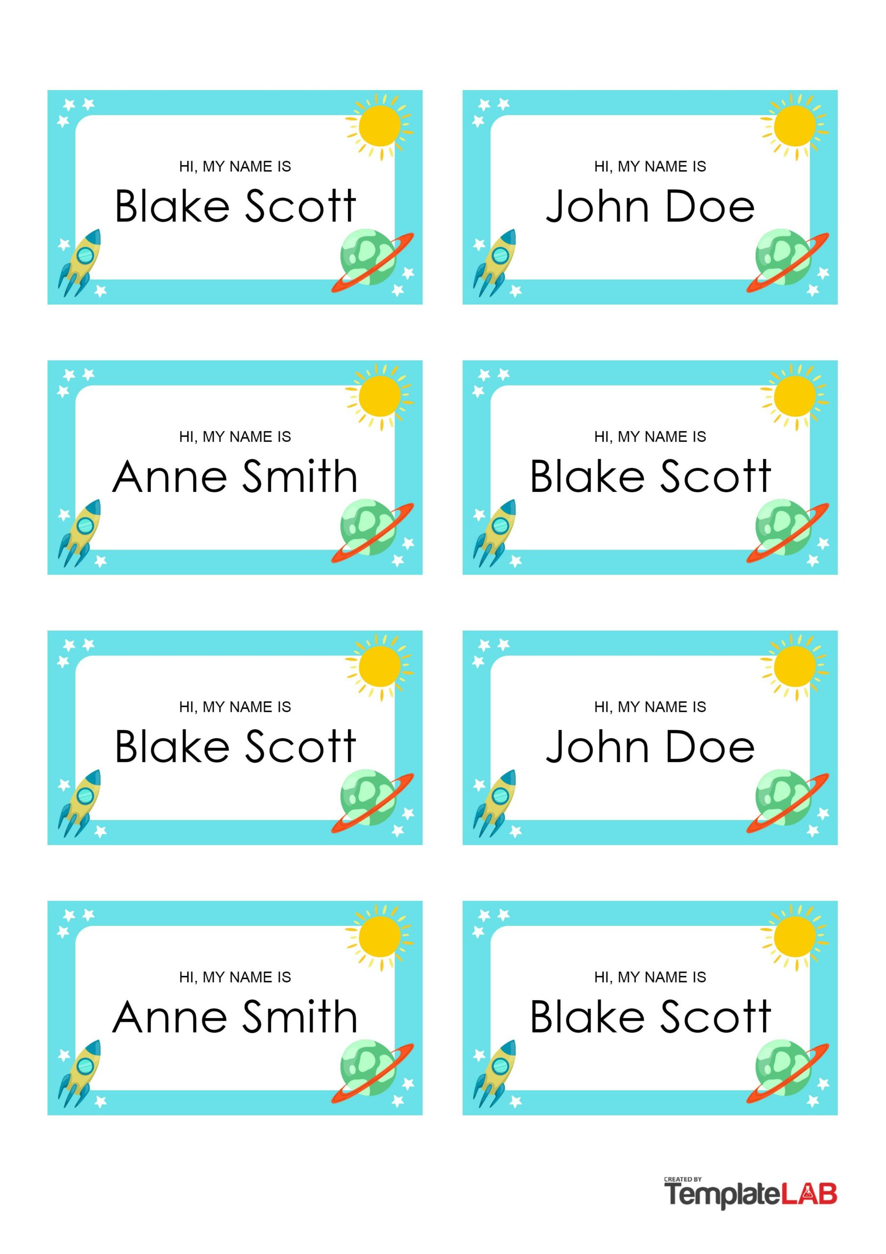 Editable Name Tag & Name Badge Templates [Free]