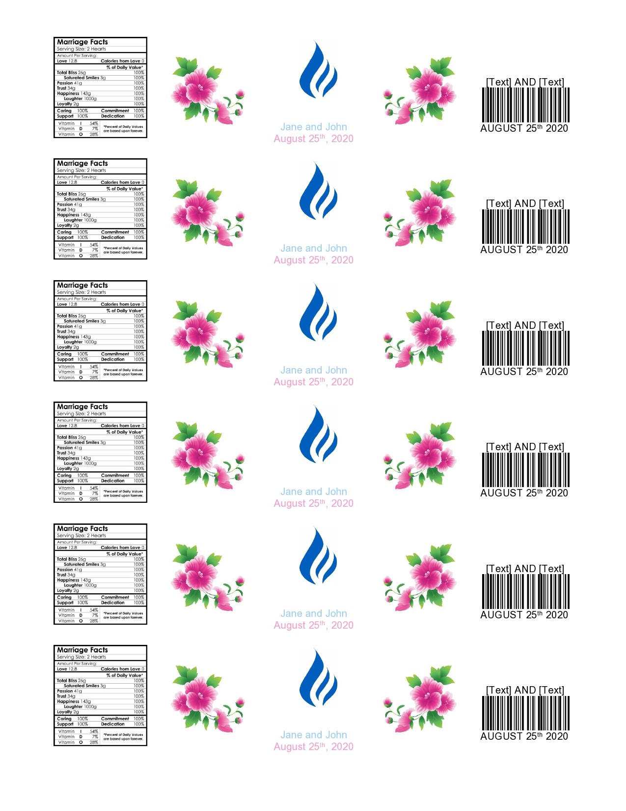 Editable Water Bottle Label Templates (% Free)