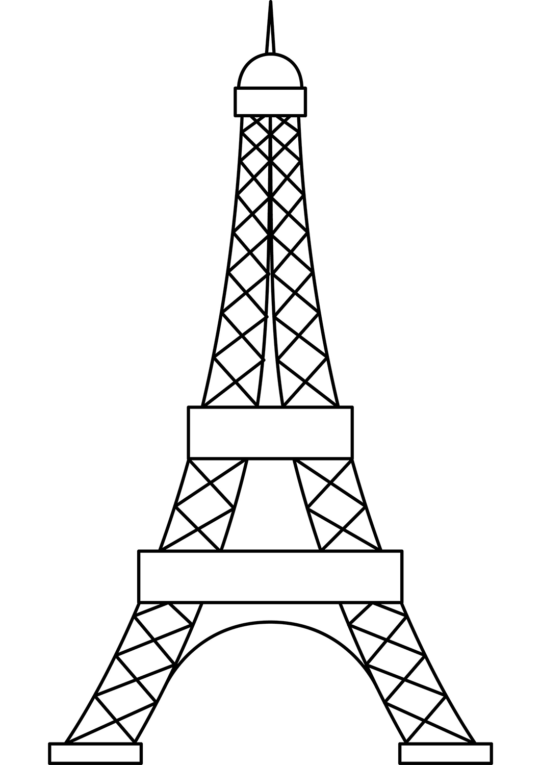 Eiffel Tower Printable Template  Free Printable Paper Сraft Templates