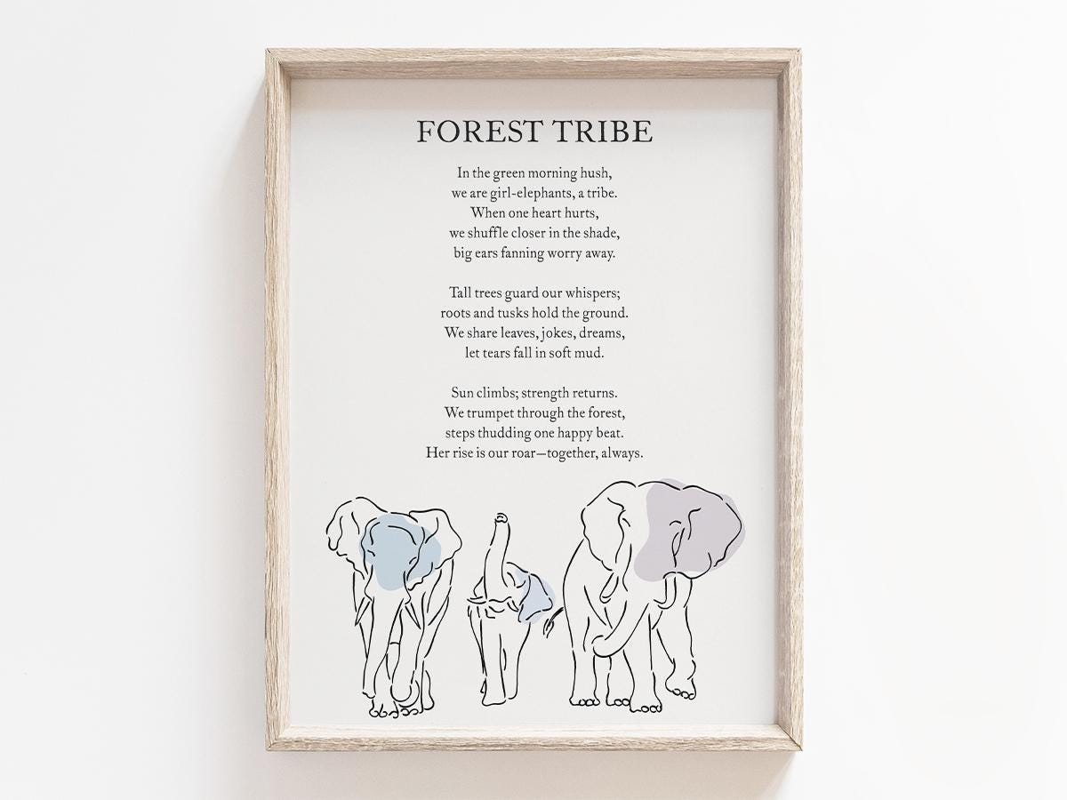 Elephant Sisterhood Poem Printable - Etsy Elephant Sisterhood Poem Printable - Etsy