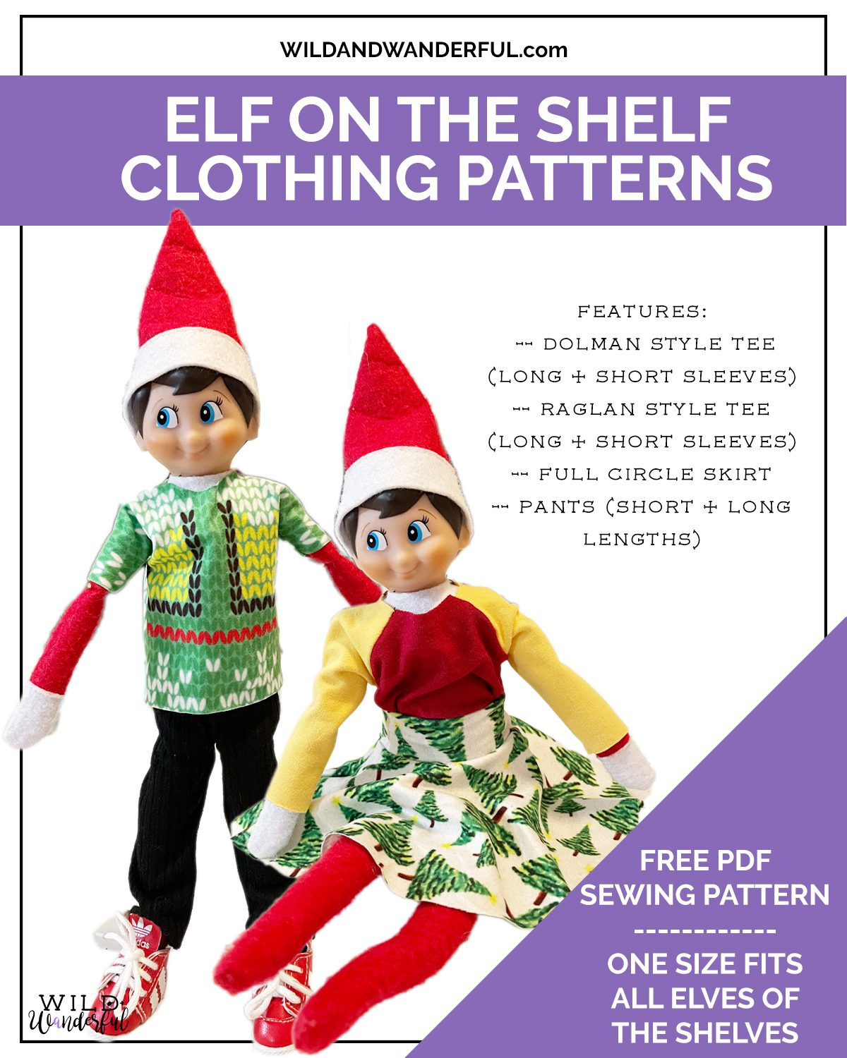Elf On The Shelf Clothing Free PDF Sewing Pattern Wild+Wanderful Elf On The Shelf Clothing Free PDF Sewing Pattern Wild+Wanderful