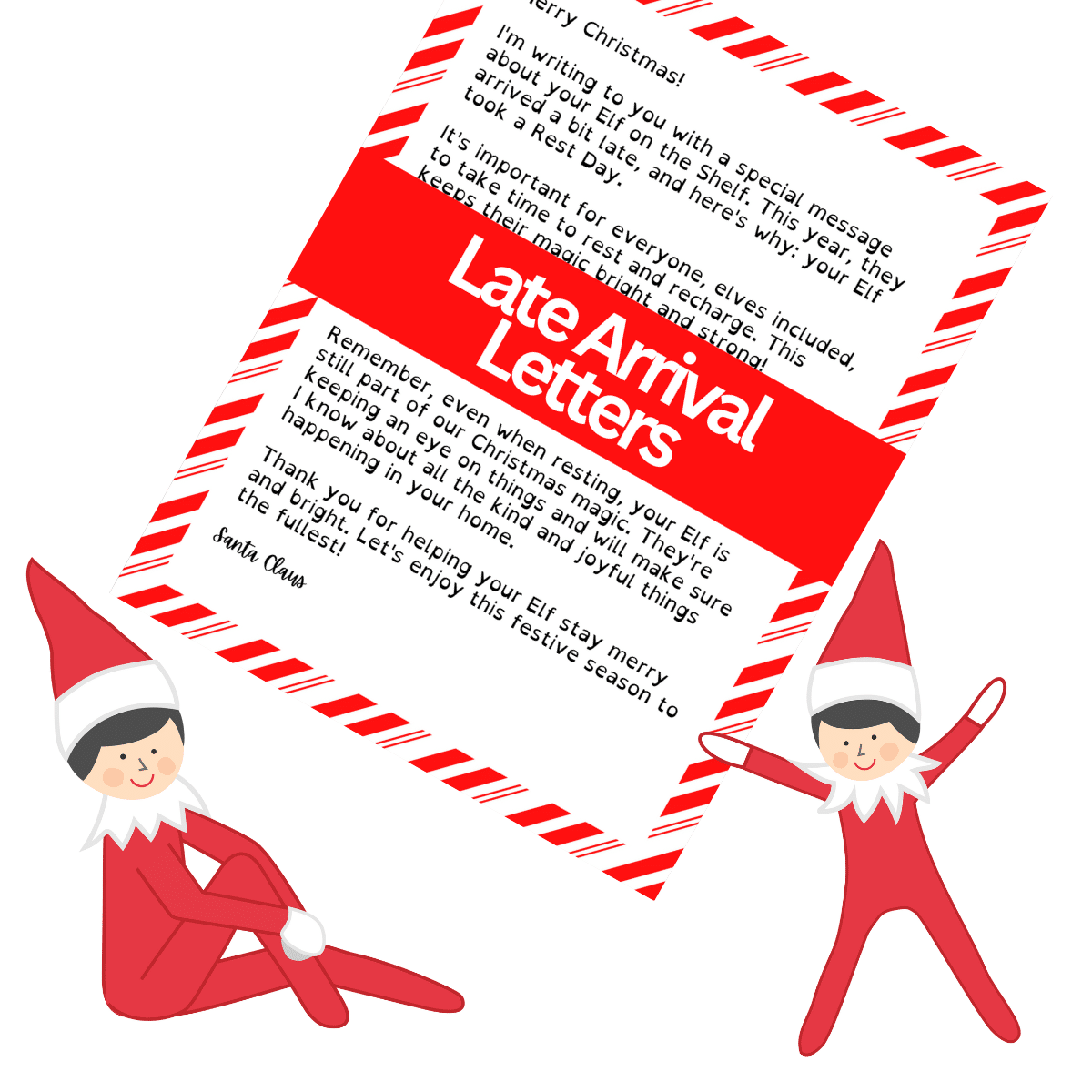 Elf on the Shelf Late Arrival Letter FREE Printable - Midwest