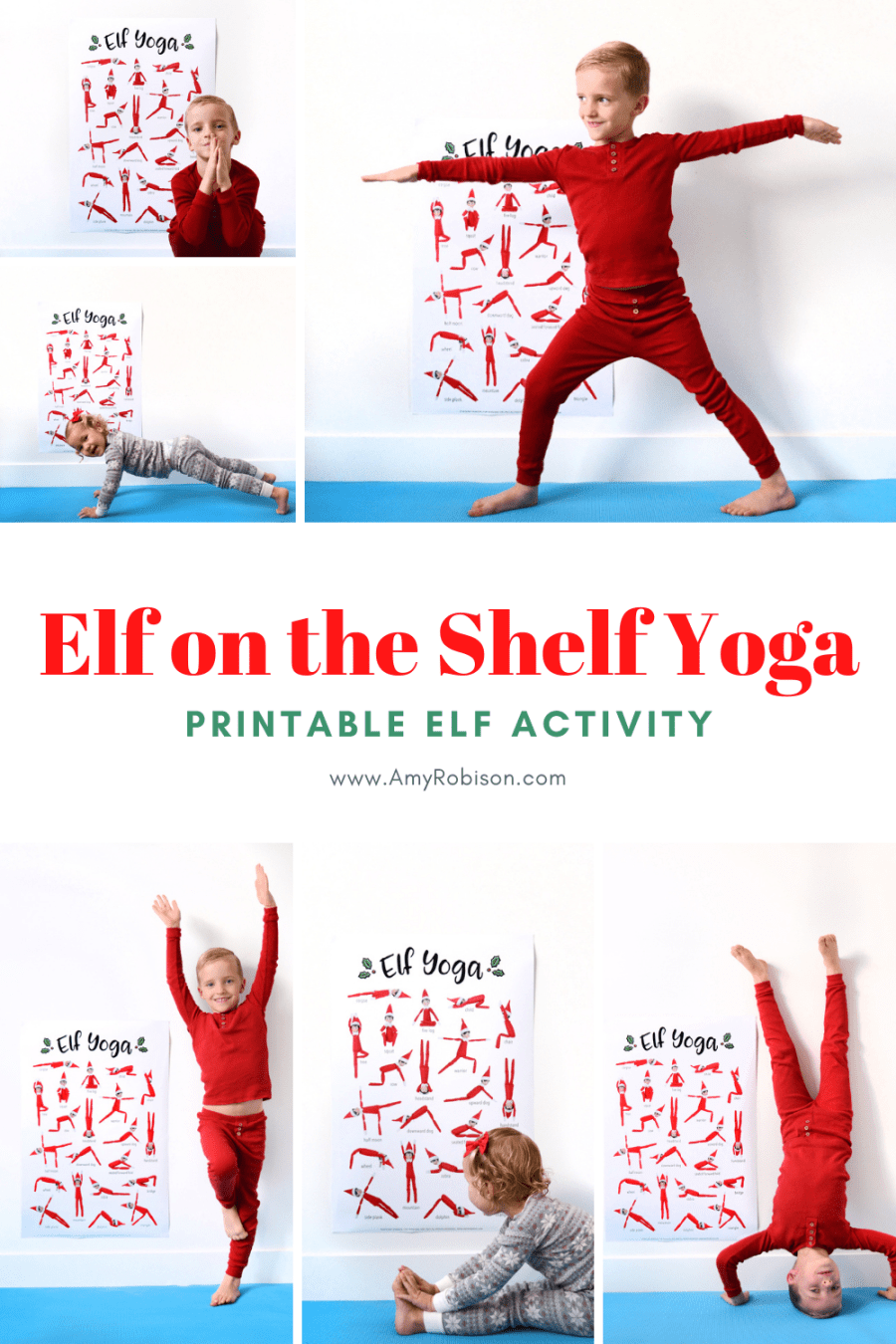 Elf on the Shelf Yoga Poster Printable - Amy Robison Blog