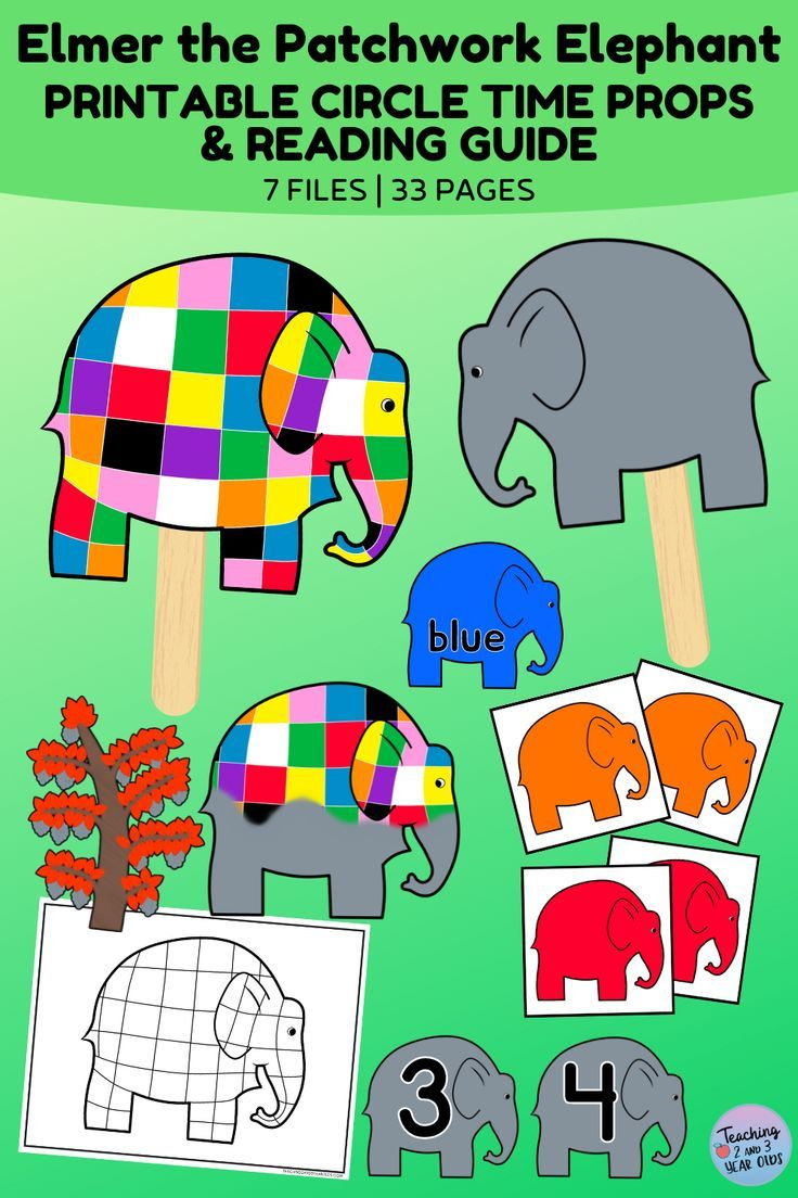 Elmer the Elephant Circle Time Printables