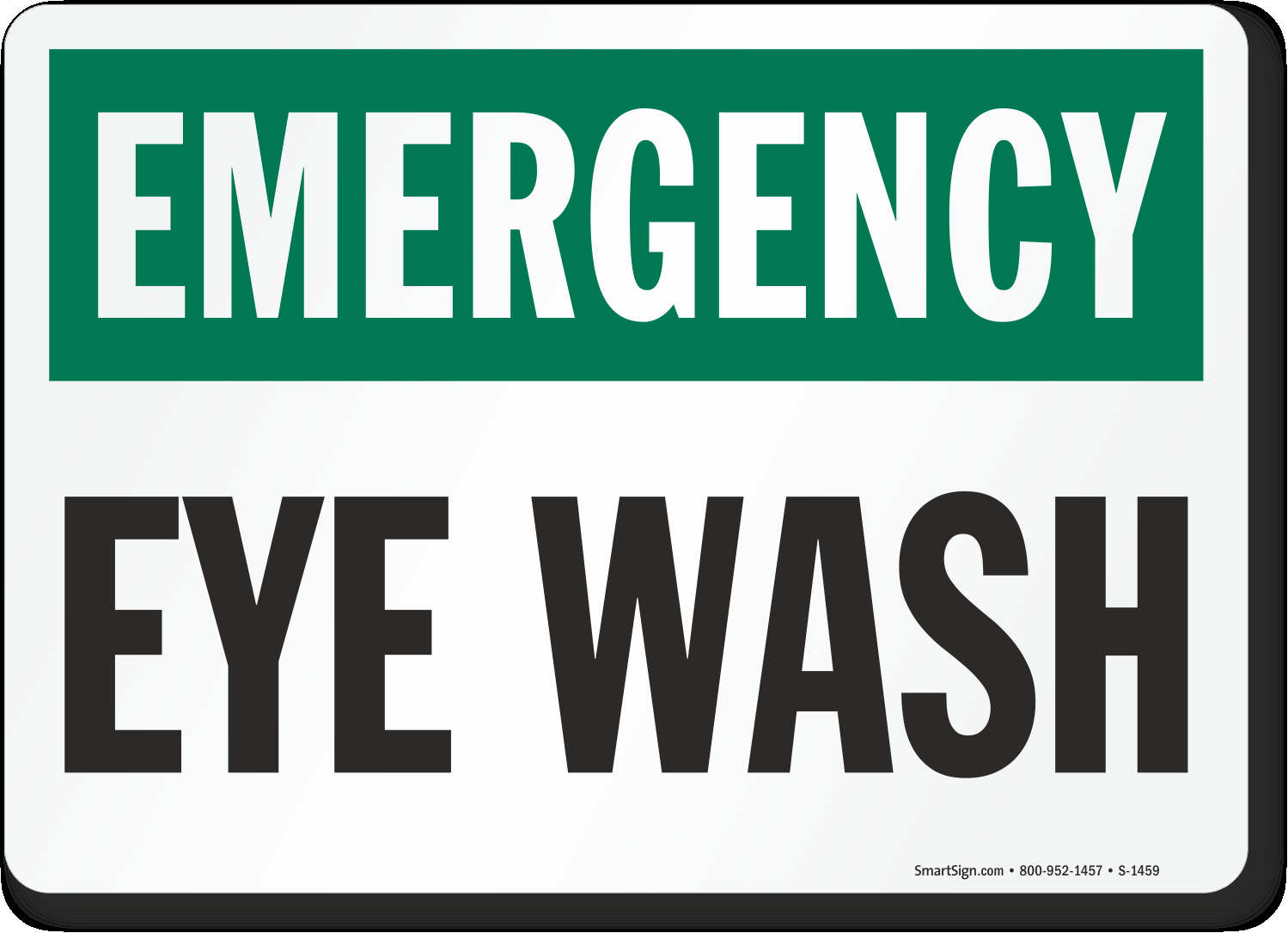 Emergency Eye Wash Sign Emergency Eye Wash Sign