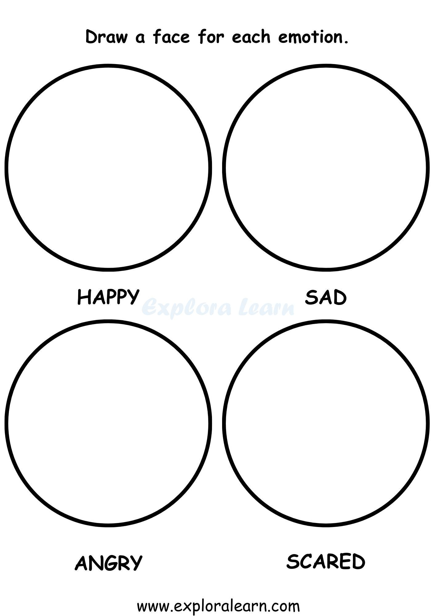 Emotions Worksheets for Preschool and Kindergarten to years Kids Emotions Worksheets for Preschool and Kindergarten to years Kids