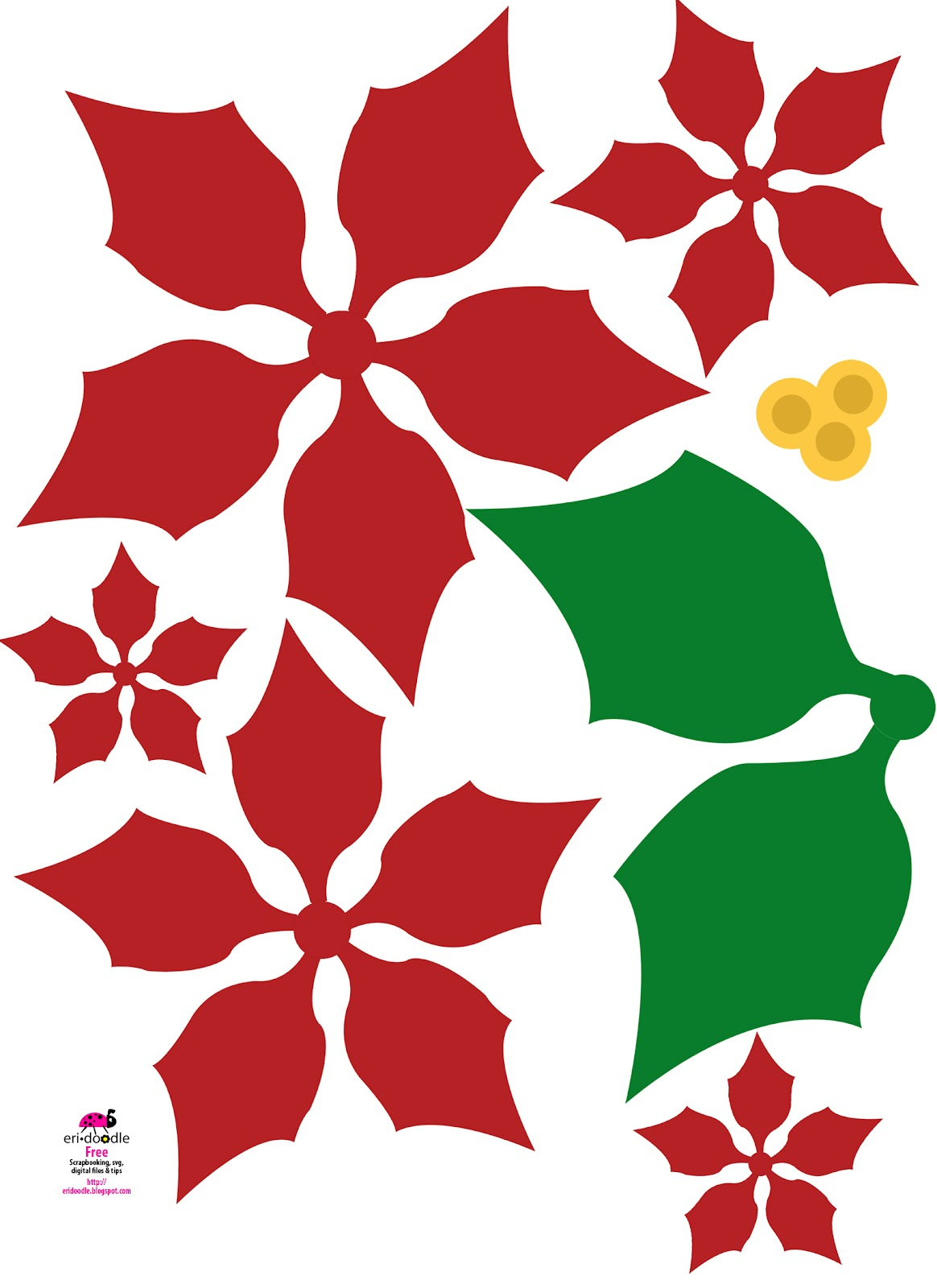 eridoodle designs and creations: Make a paper Christmas Flower eridoodle designs and creations: Make a paper Christmas Flower
