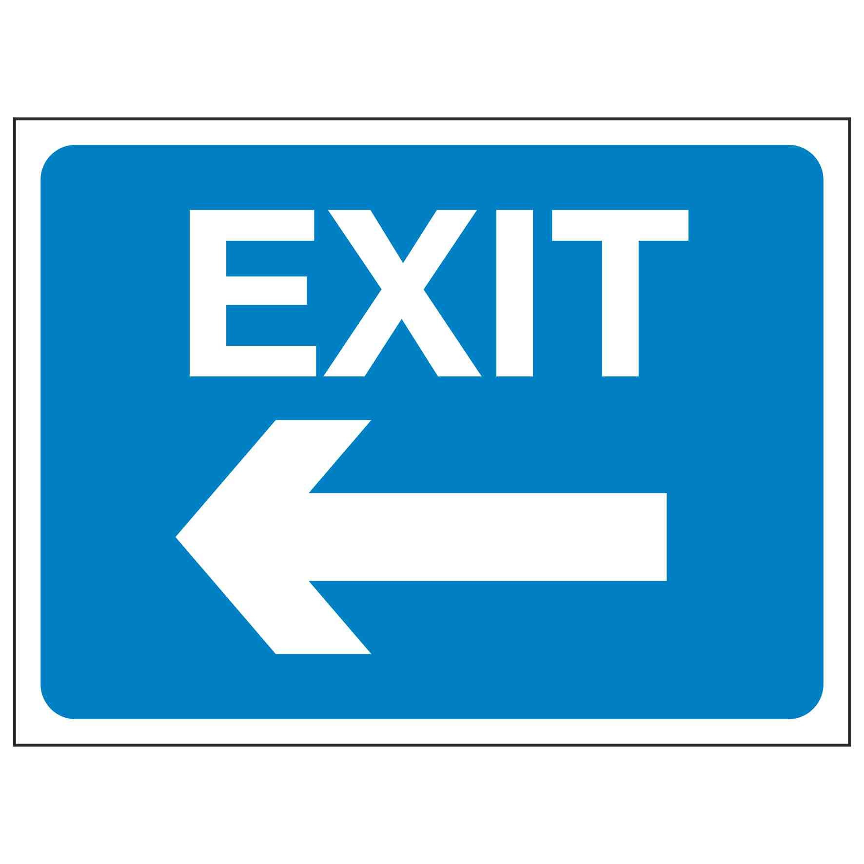 Exit Sign With Left Arrow Street Sign -Pack One Way With Arrow